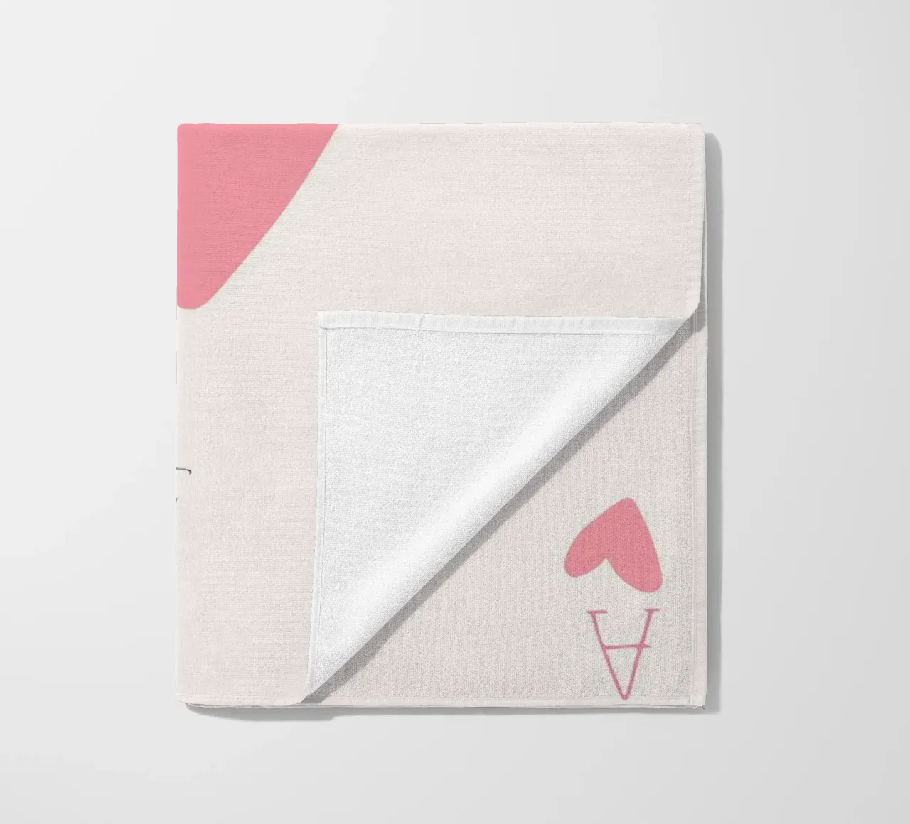 Good for the Plot: Pink Heart Card Pop Art beach towel by homdeco