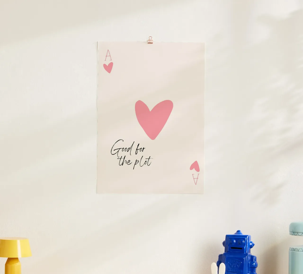 Good for the Plot: Pink Heart Card Pop Art hahnemühle by homdeco