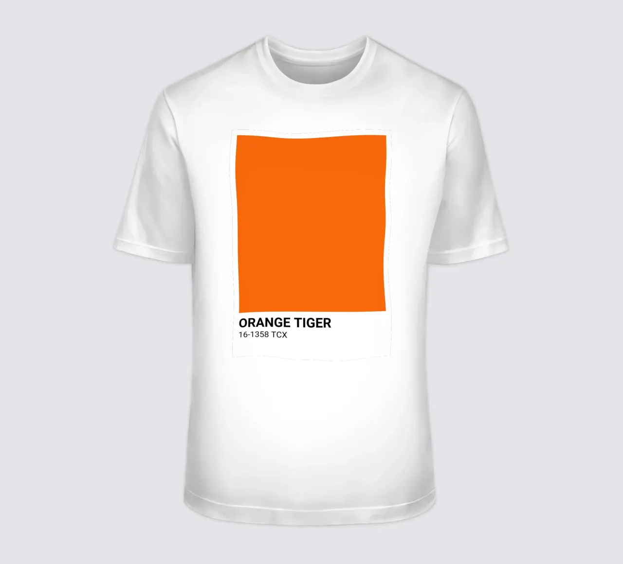 Pantone Tigre Naranja: Modern Color Block Art Print camiseta de homdeco