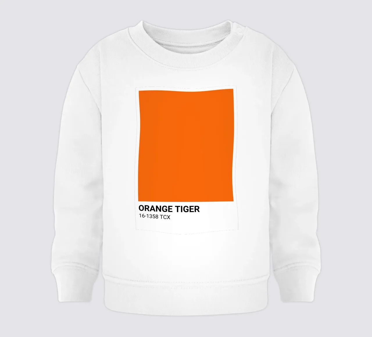 Pantone Tigre Naranja: Modern Color Block Art Print sudadera de bebé de homdeco