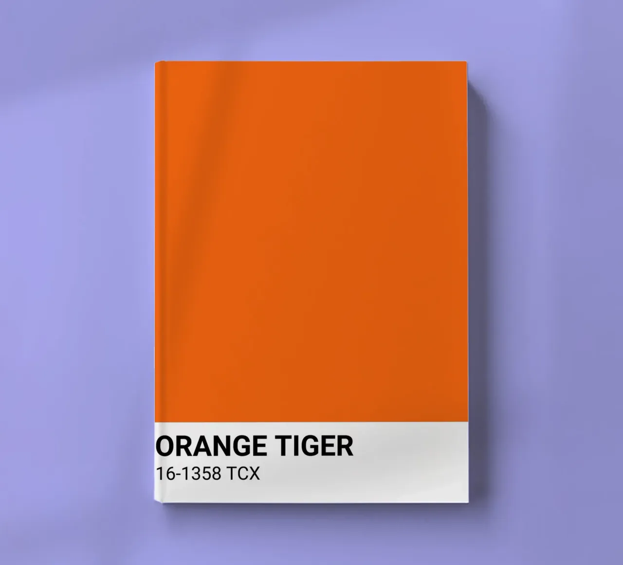 Orange Tiger Pantone: Modern Color Block Art Print notebook by homdeco