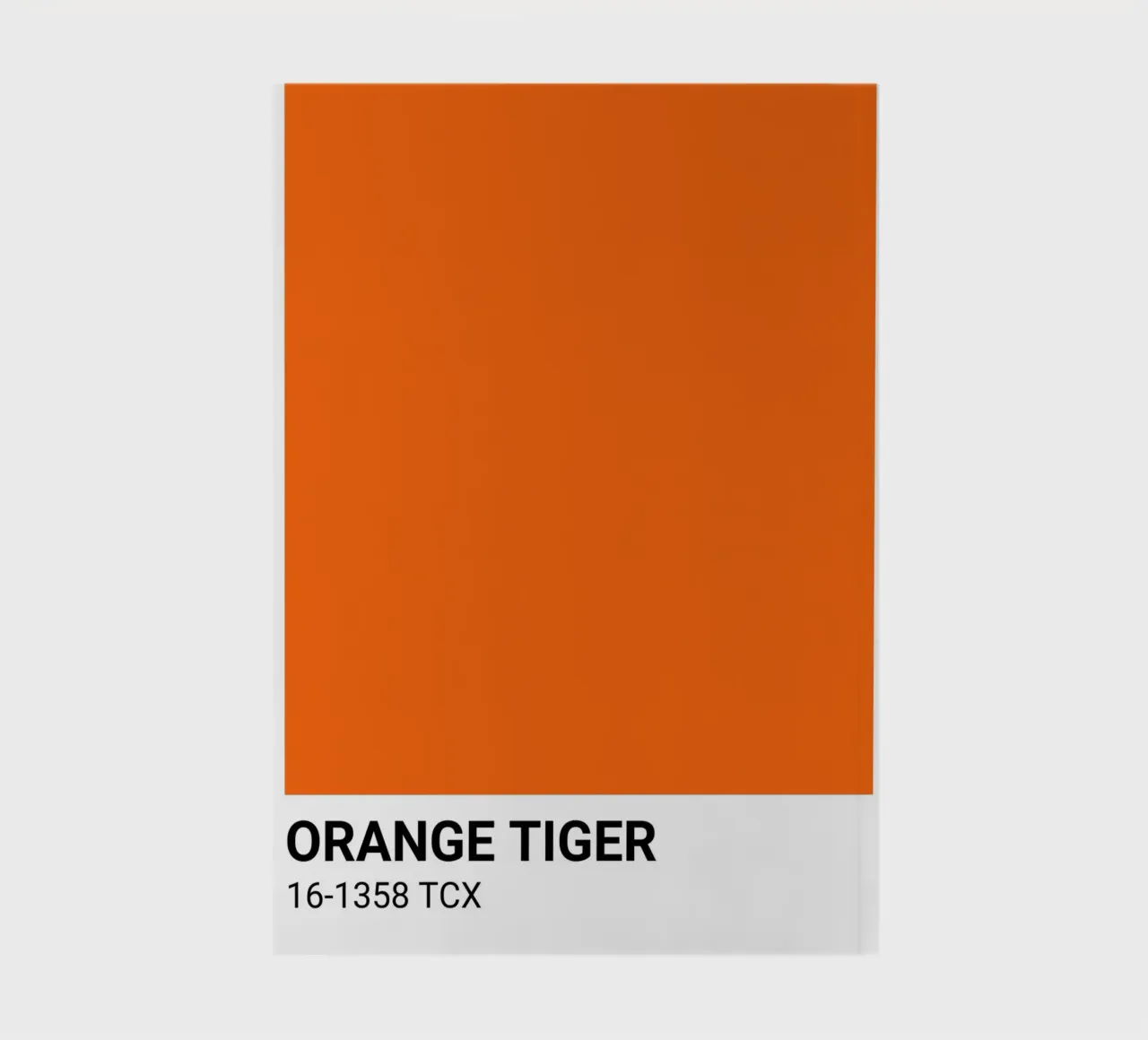 Orange Tiger Pantone: Modern Color Block Art Print notebook by homdeco