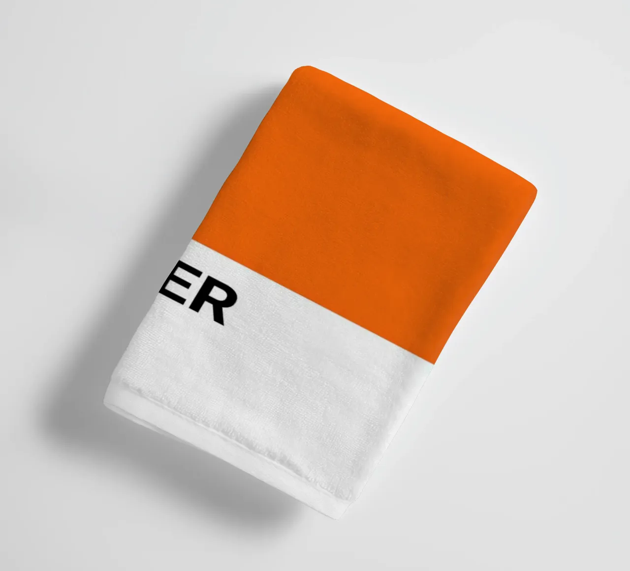 Orange Tiger Pantone: Modern Color Block Art Print towel by homdeco