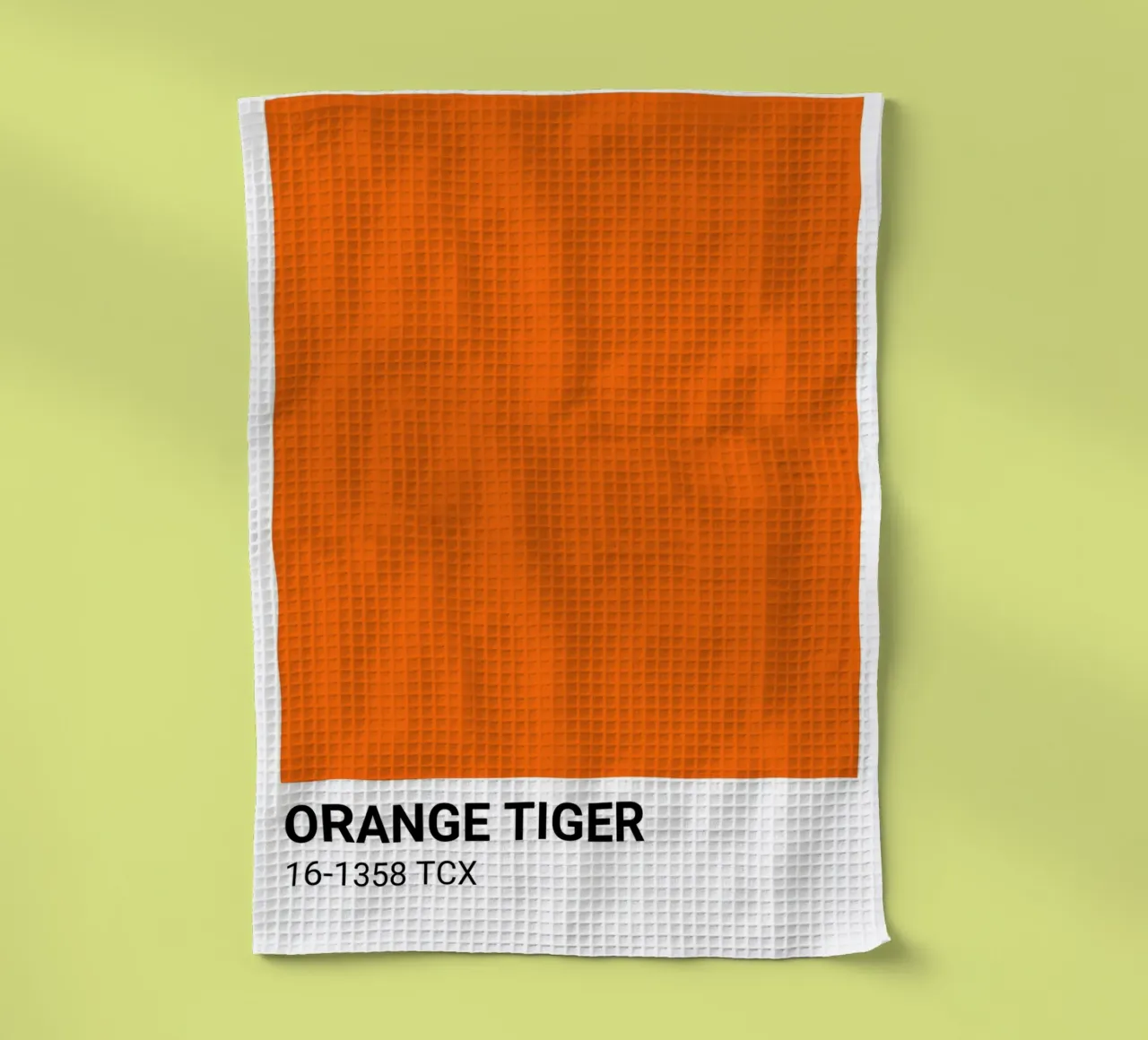 Orange Tiger Pantone : Modern Color Block Art Print torchon de homdeco