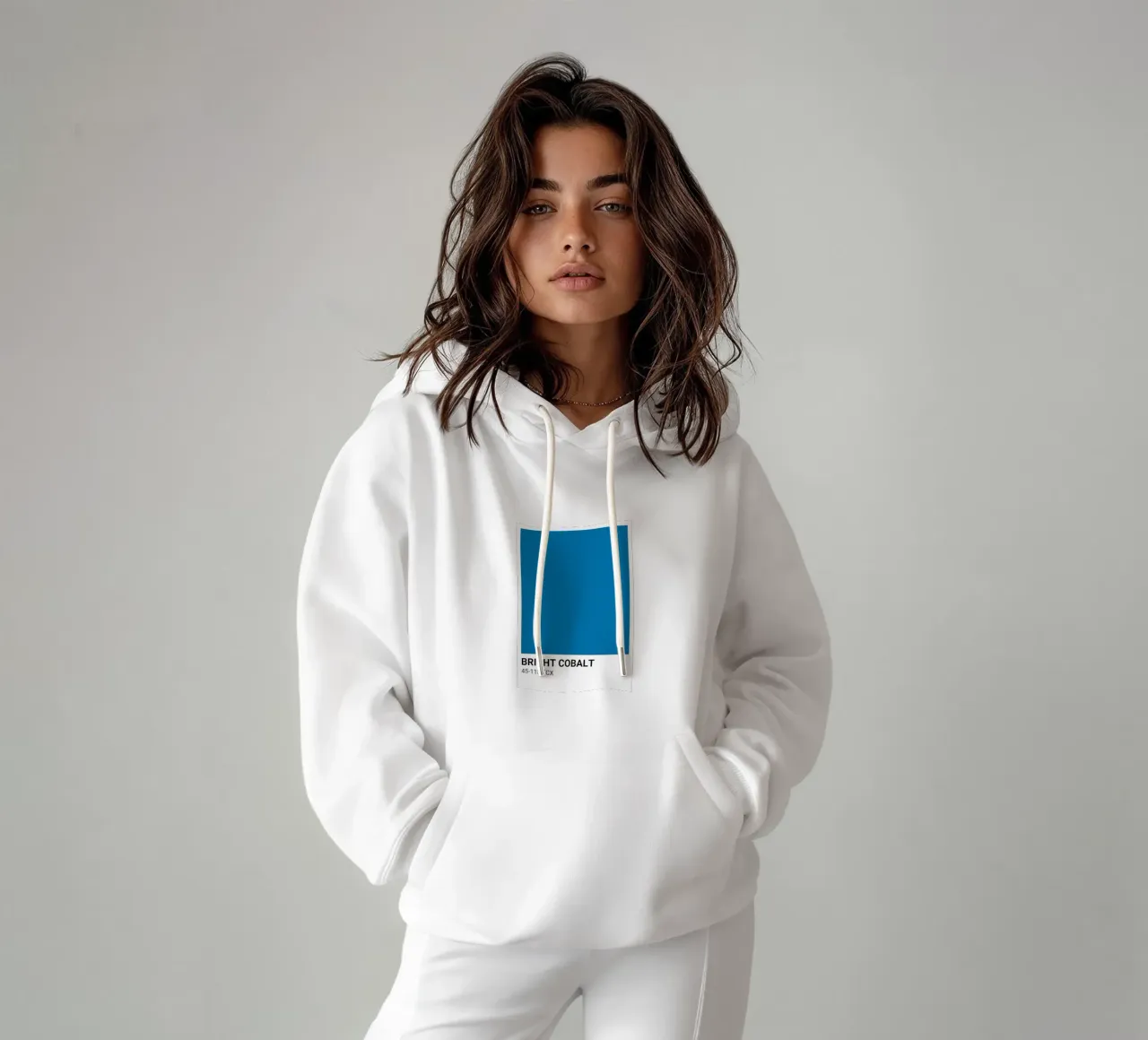 Pantone Cobalto Brillante: Modern Color Block Art Print sudadera con capucha de homdeco
