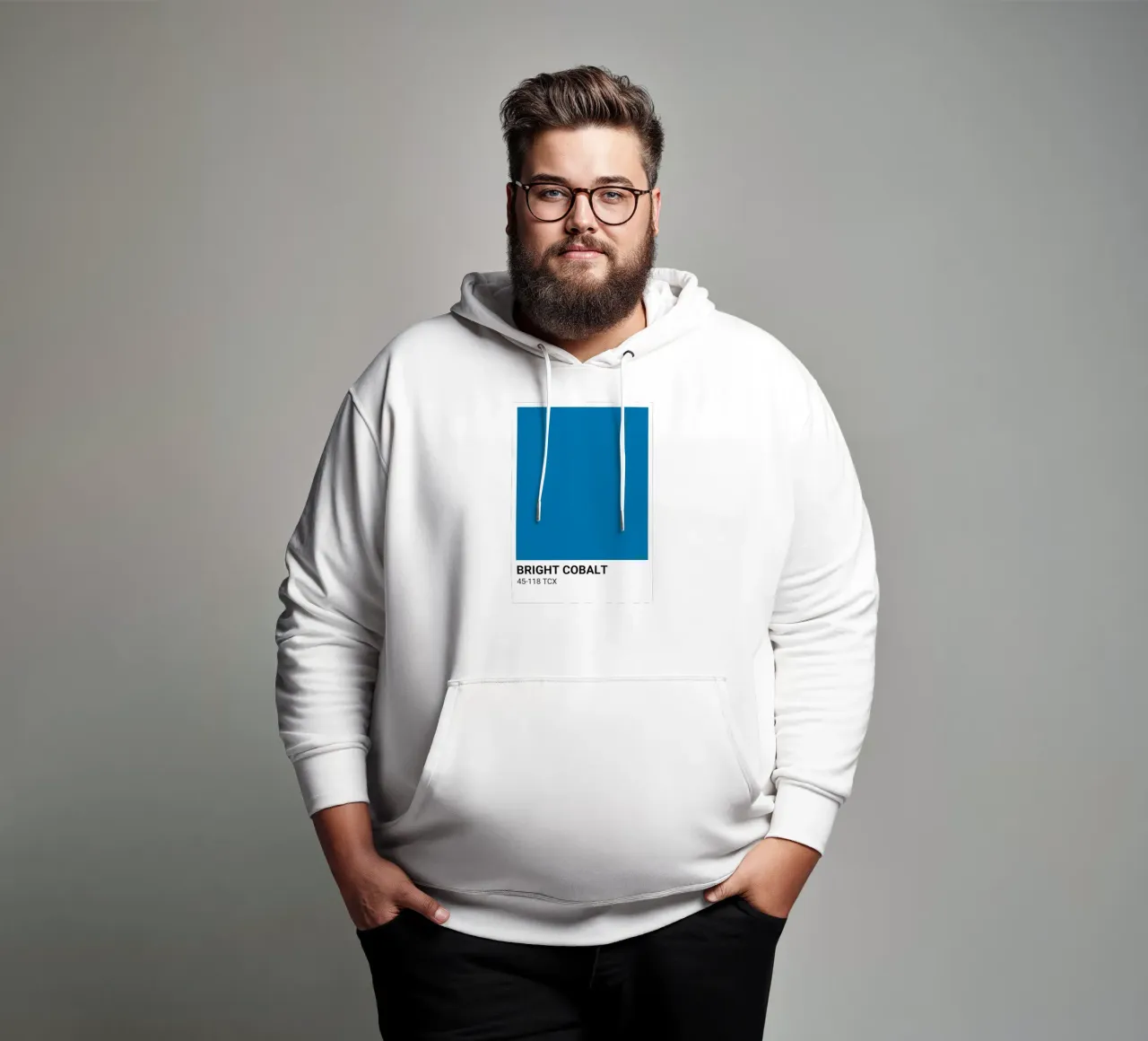 Pantone Cobalto Brillante: Modern Color Block Art Print sudadera con capucha de homdeco