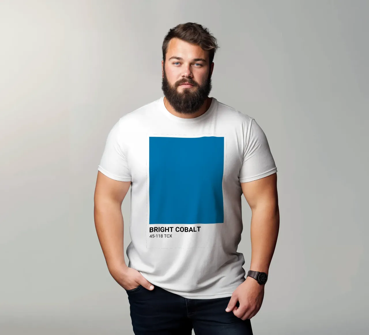 Bright Cobalt Pantone: Modern Color Block Art Print t-shirt by homdeco