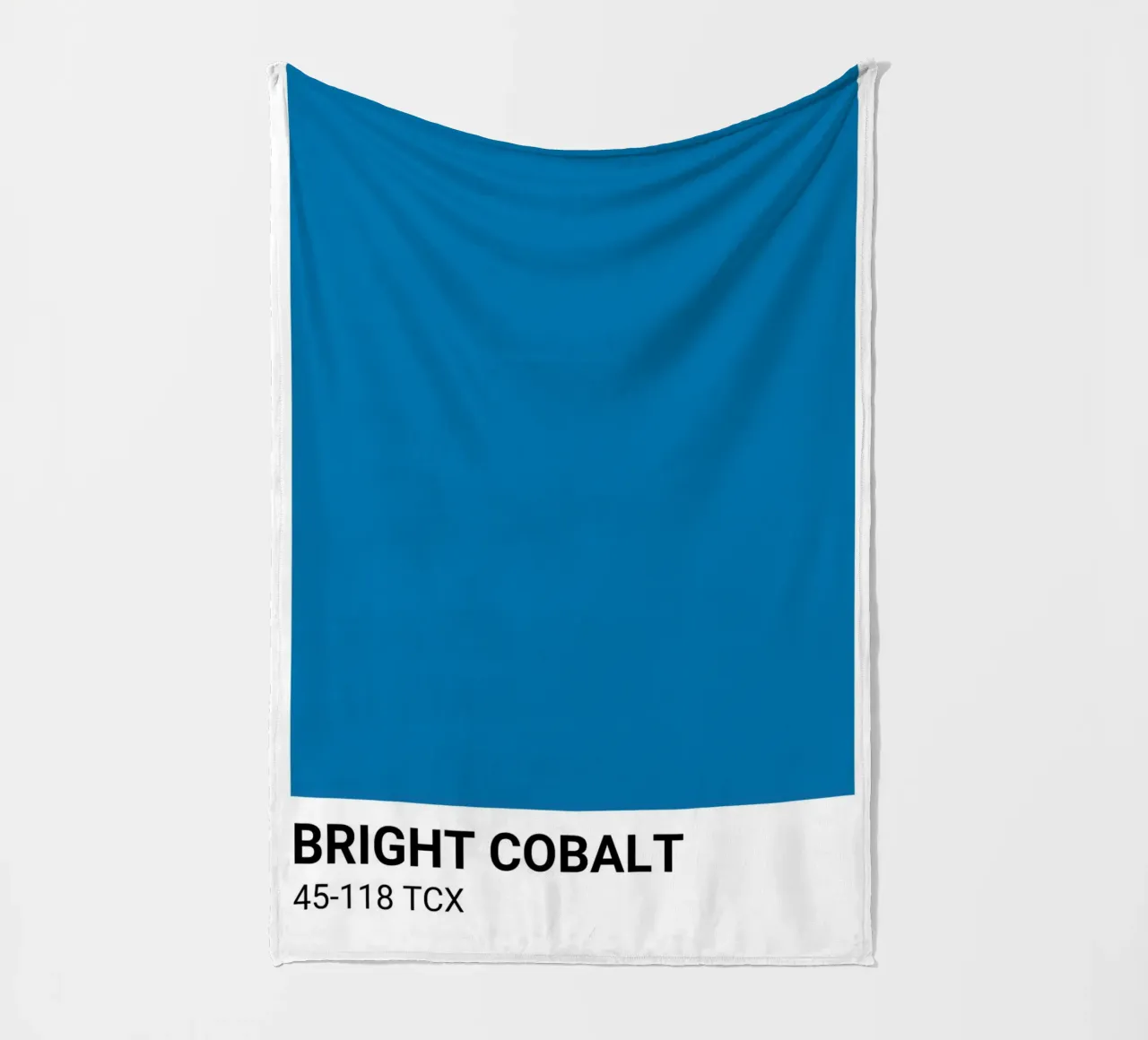 Bright Cobalt Pantone: Modern Color Block Art Print fleece blanket by homdeco