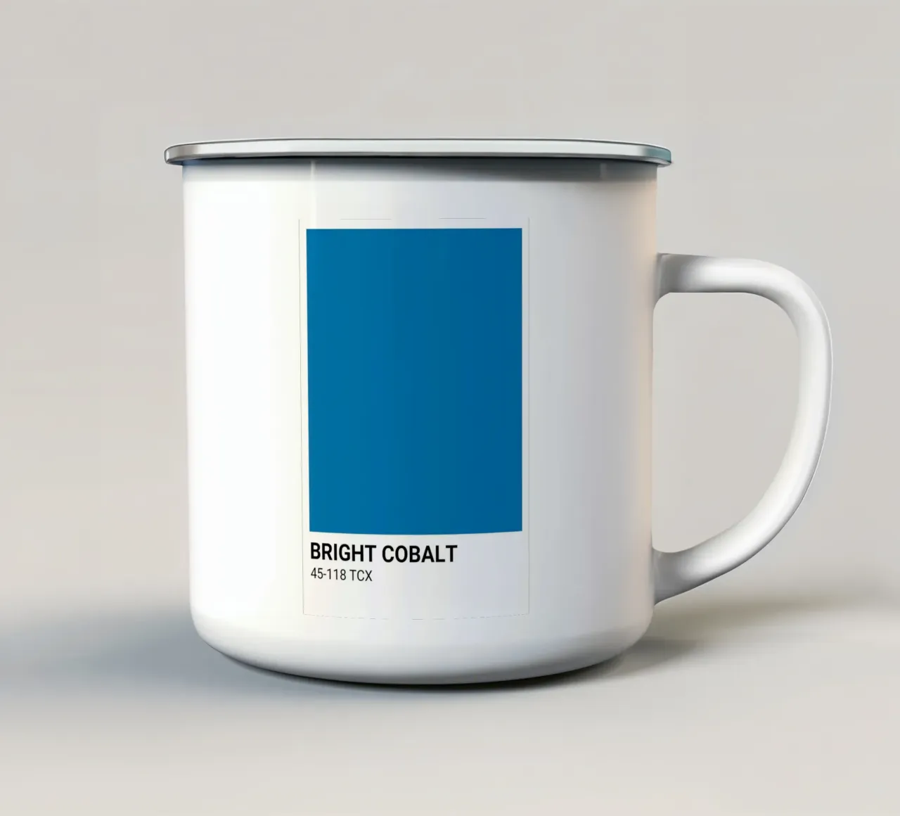 Bright Cobalt Pantone: Modern Color Block Art Print enamel mug by homdeco