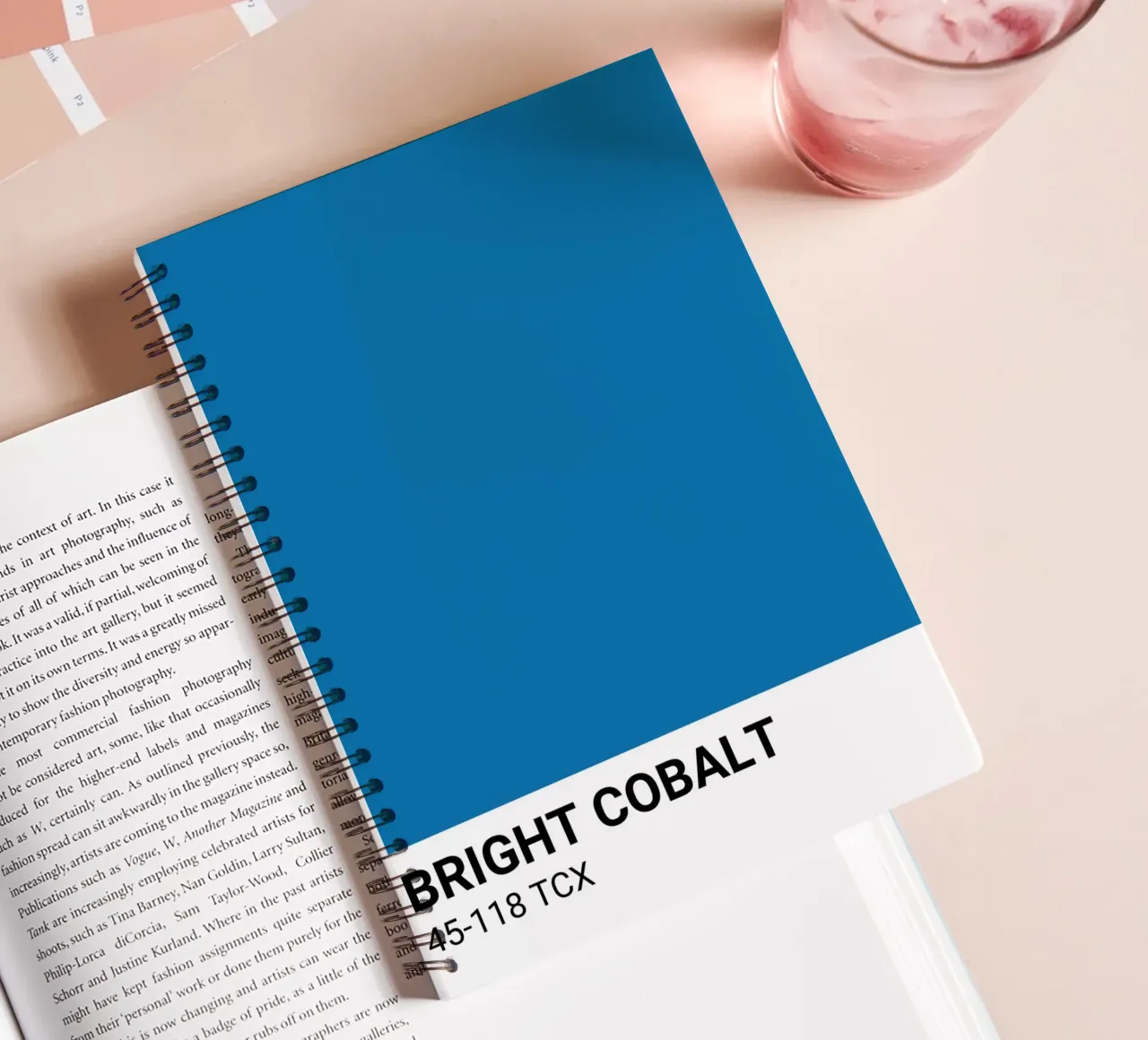Bright Cobalt Pantone: Modern Color Block Art Print spiral notebook by homdeco