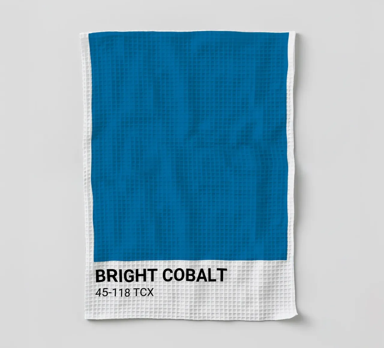 Bright Cobalt Pantone: Modern Color Block Art Print tea towel by homdeco