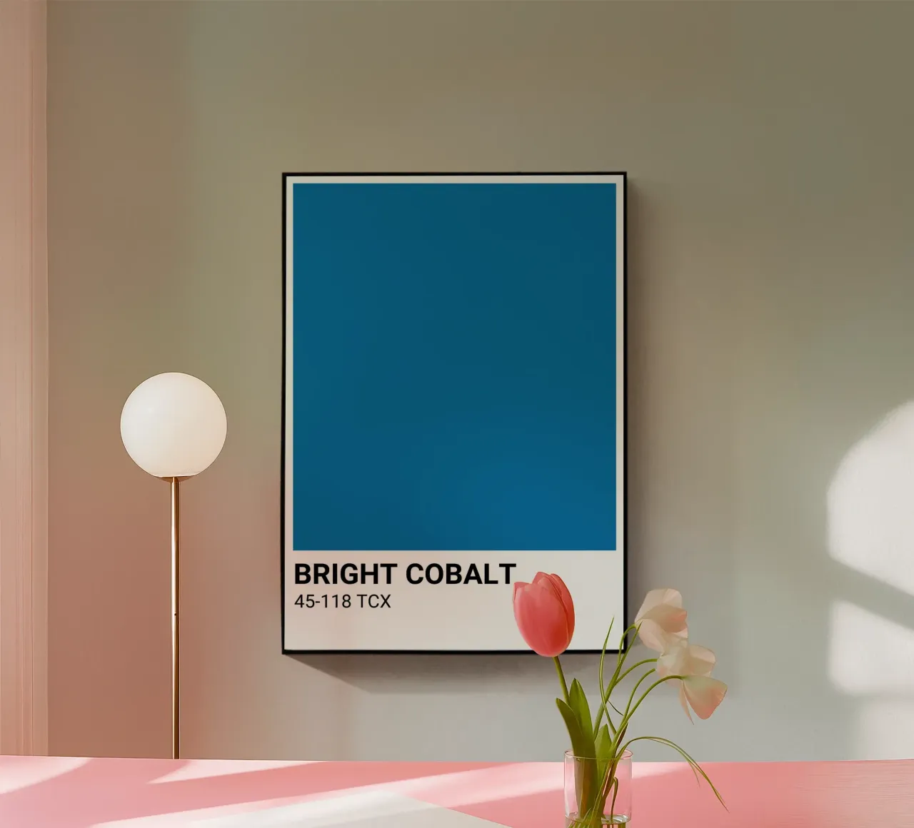 Pantone Cobalto Brillante: Modern Color Block Art Print metacrilato de homdeco