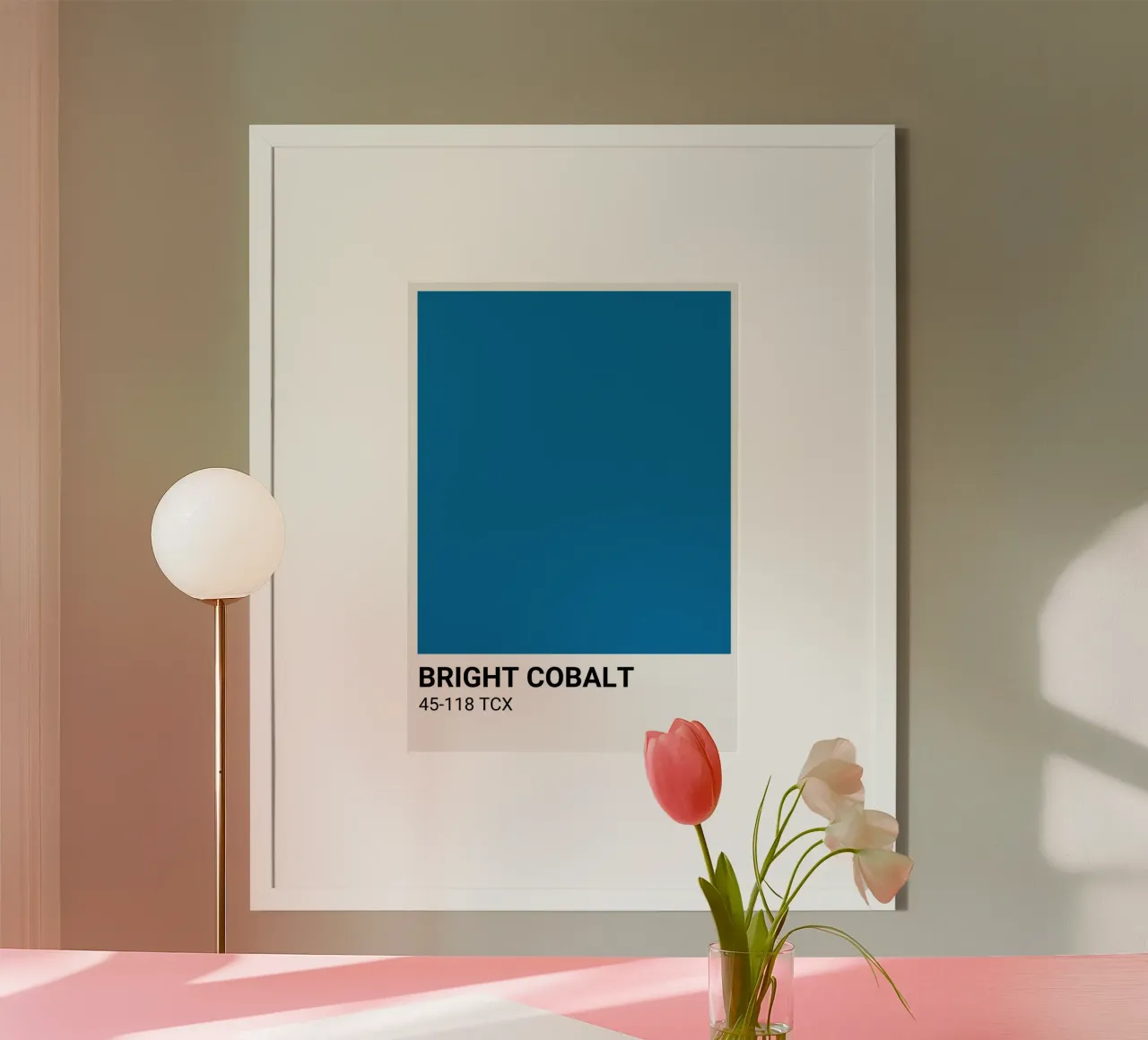 Pantone cobalto brillante: Stampa d'arte moderna a blocchi di colore poster da homdeco