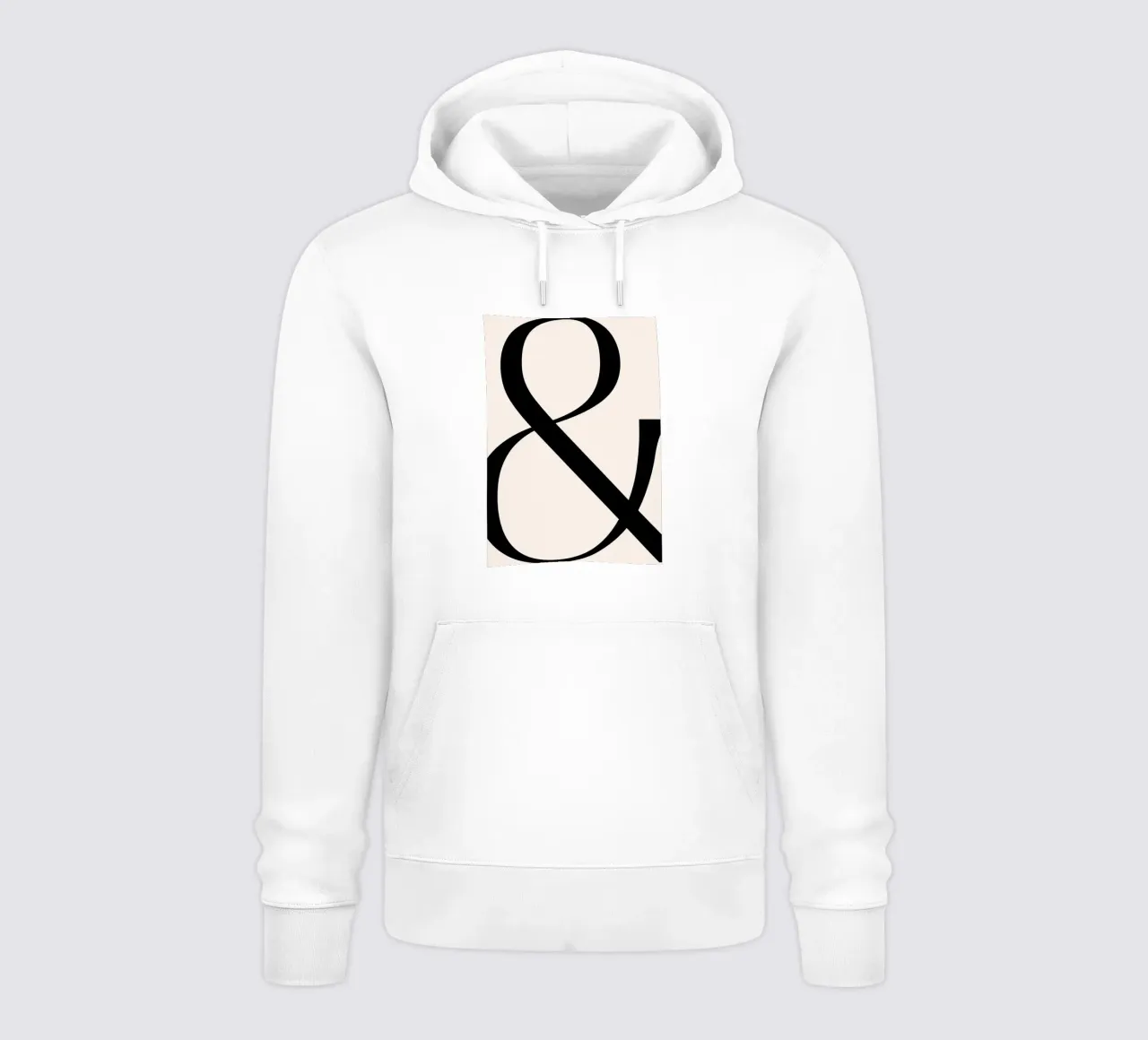 Elegant Ampersand Typographic Art Print - Minimalist Design hoodie by homdeco