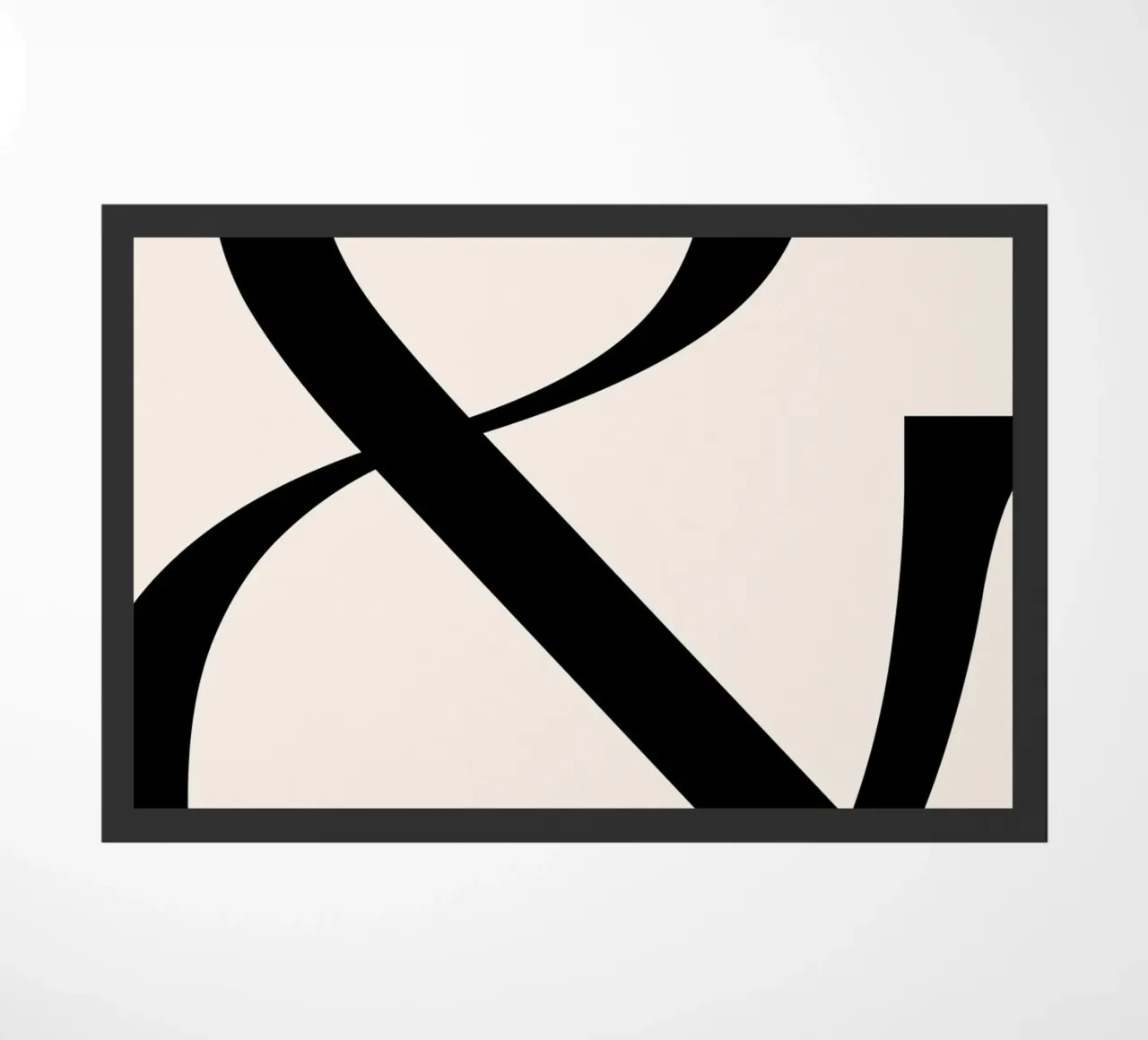 Elegant Ampersand Typographic Art Print - Minimalist Design doormat by homdeco