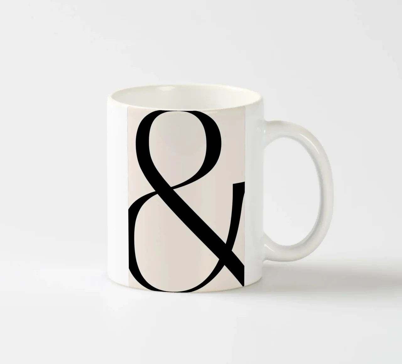 Elegant Ampersand Typographic Art Print - Minimalist Design ceramic mug by homdeco