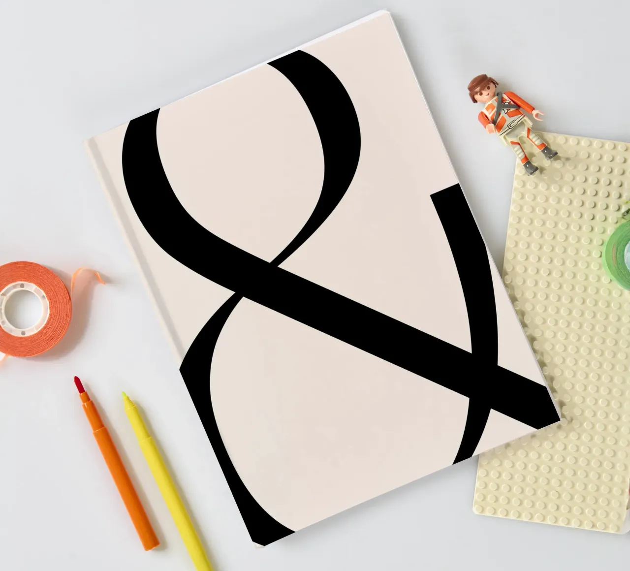 Elegant Ampersand Typographic Art Print - Minimalist Design notebook by homdeco