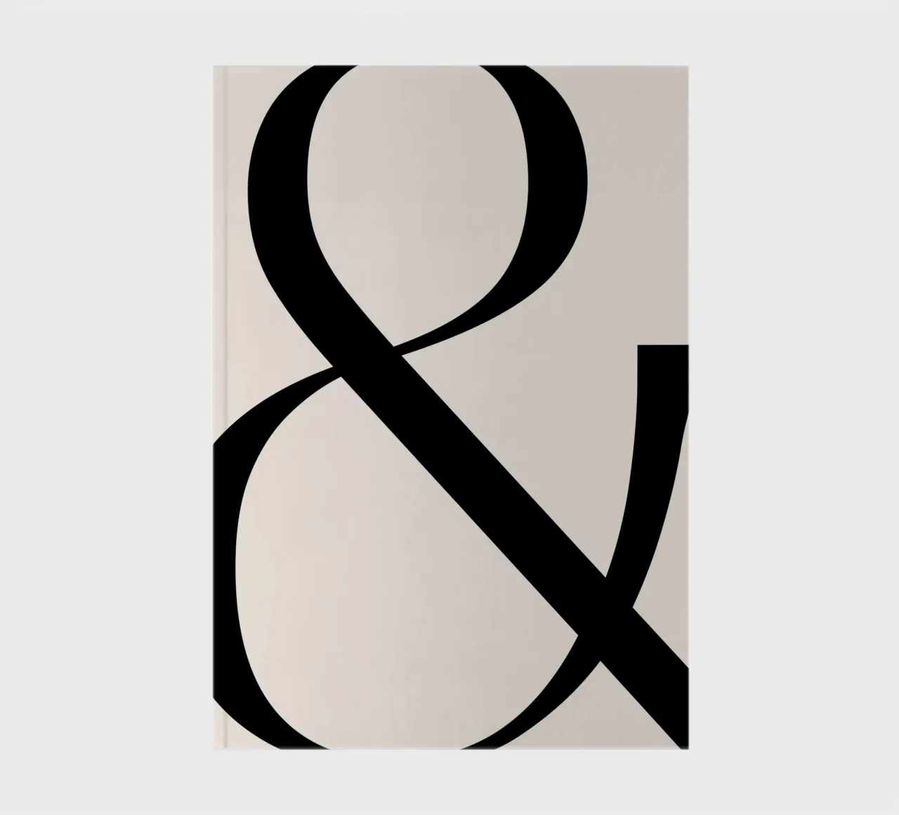 Elegant Ampersand Typographic Art Print - Minimalist Design notebook by homdeco
