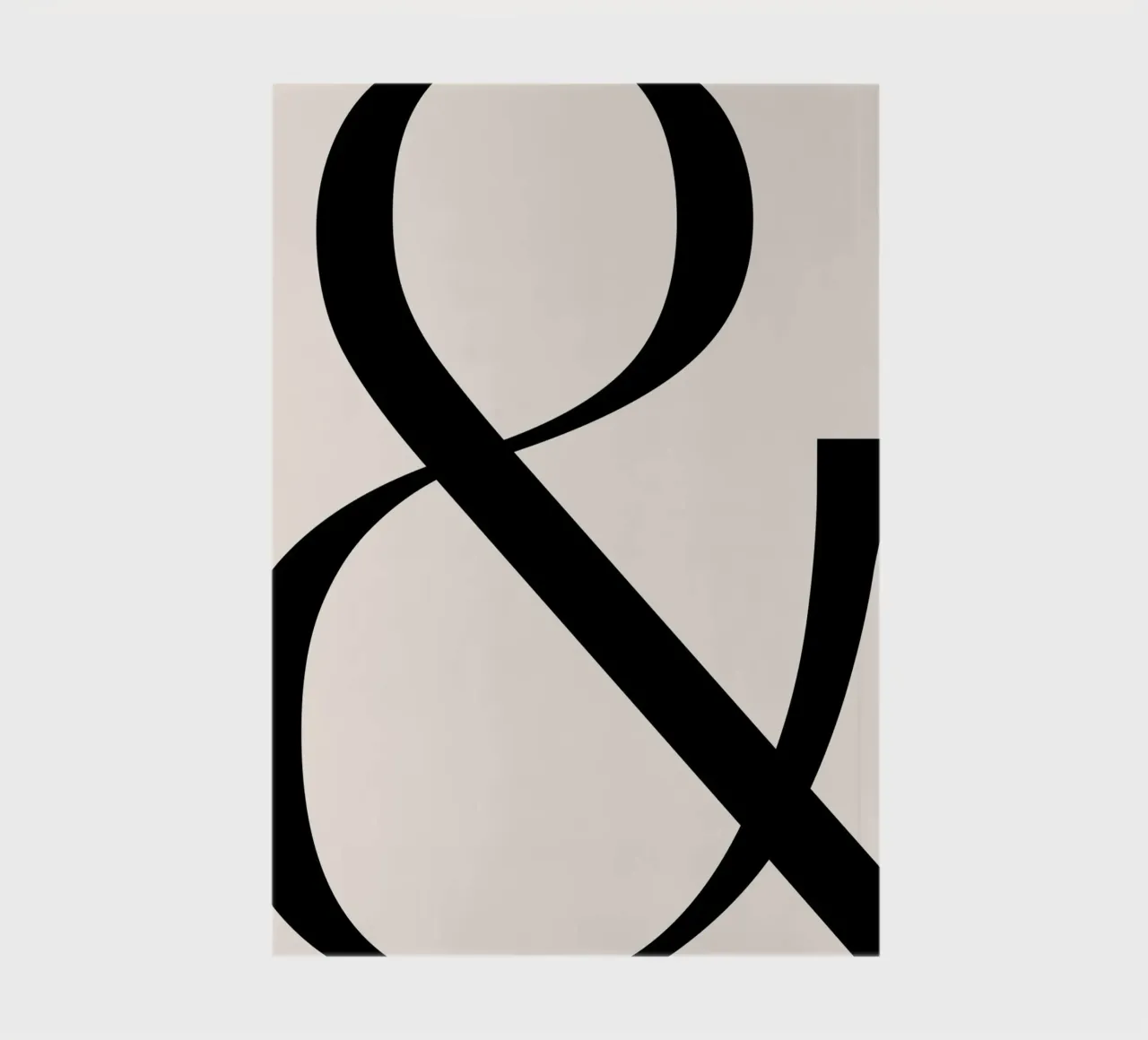Elegant Ampersand Typographic Art Print - Minimalist Design notebook by homdeco