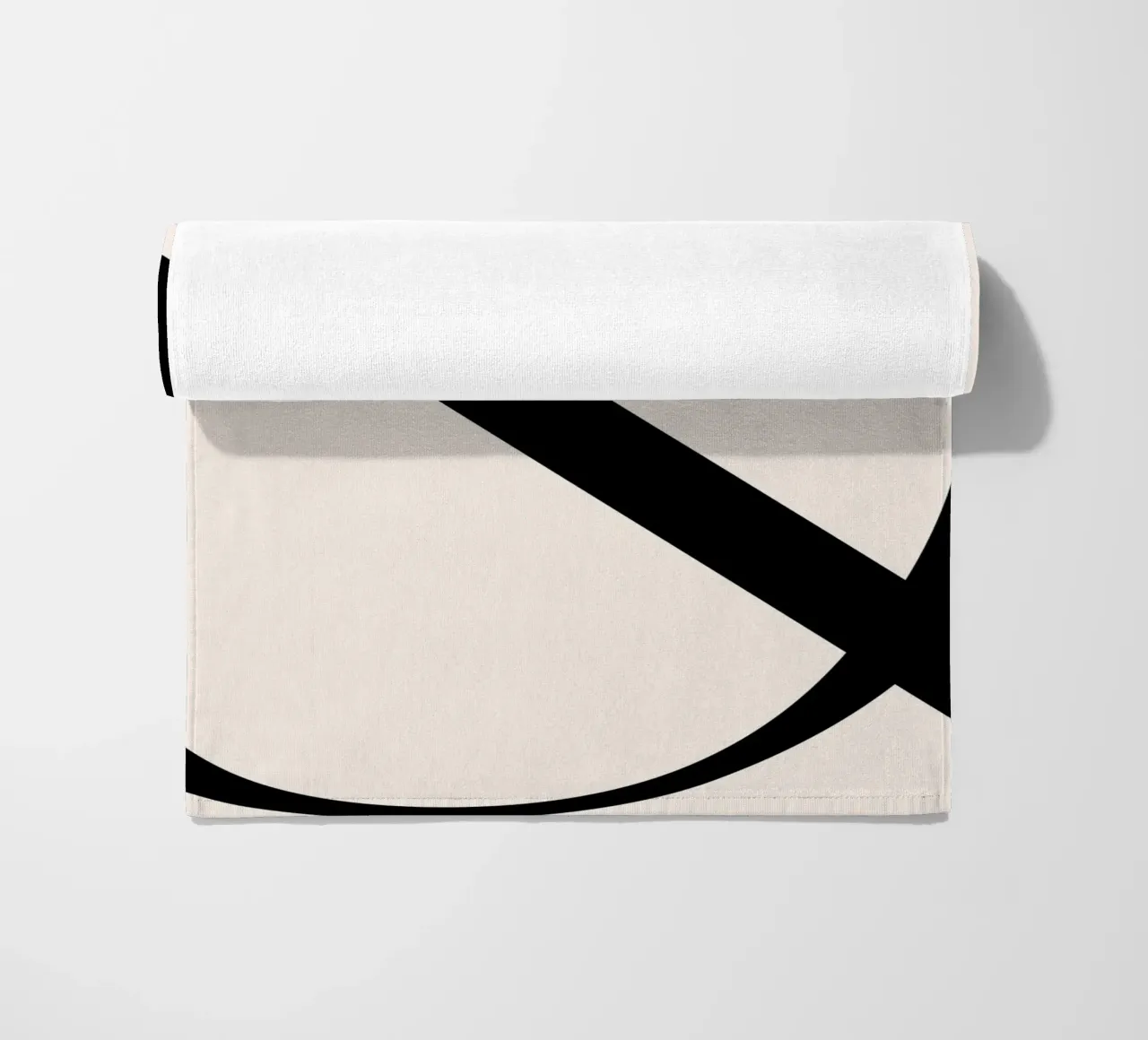 Elegant Ampersand Typographic Art Print - Minimalist Design beach towel by homdeco