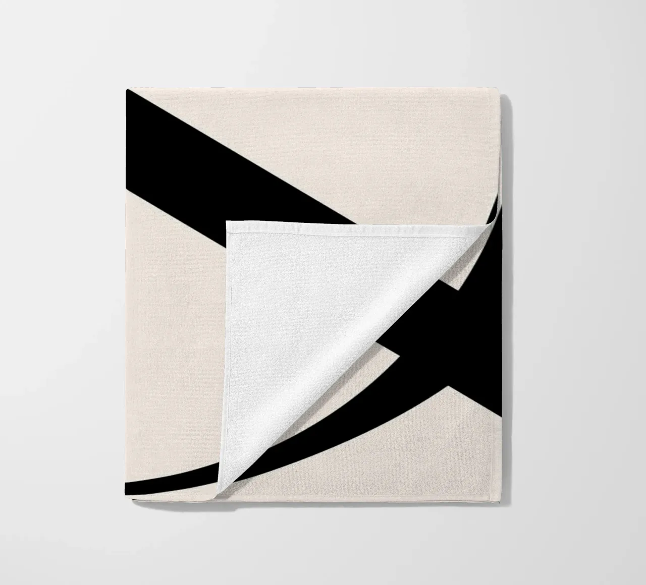 Elegant Ampersand Typographic Art Print - Minimalist Design beach towel by homdeco