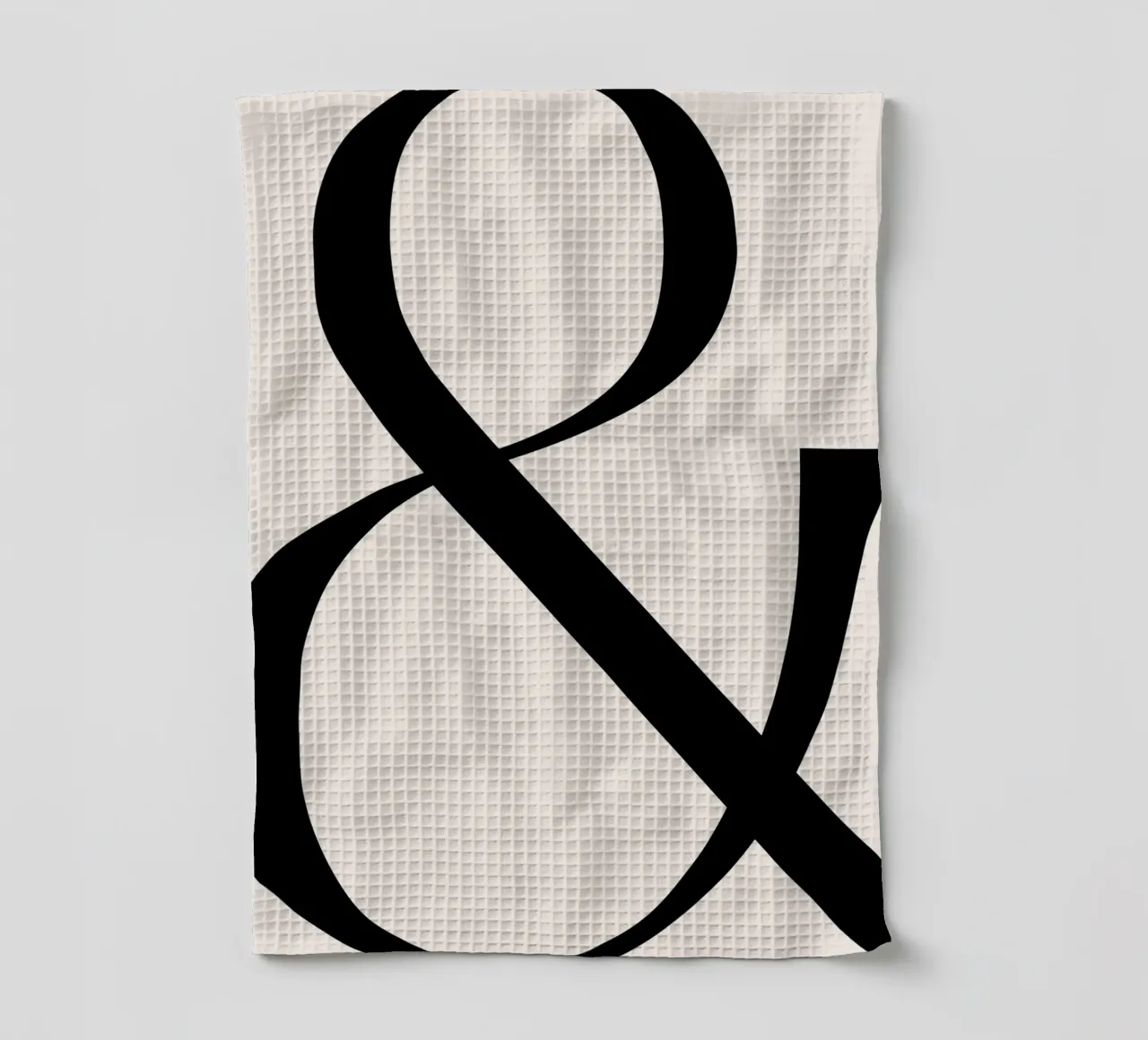 Elegant Ampersand Typographic Art Print - Minimalist Design tea towel by homdeco