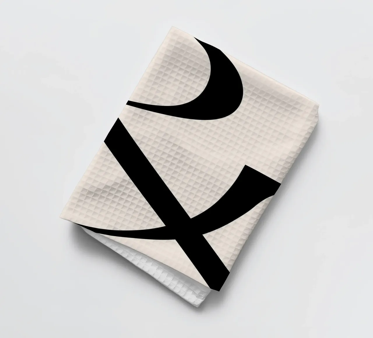 Elegant Ampersand Typographic Art Print - Minimalist Design tea towel by homdeco