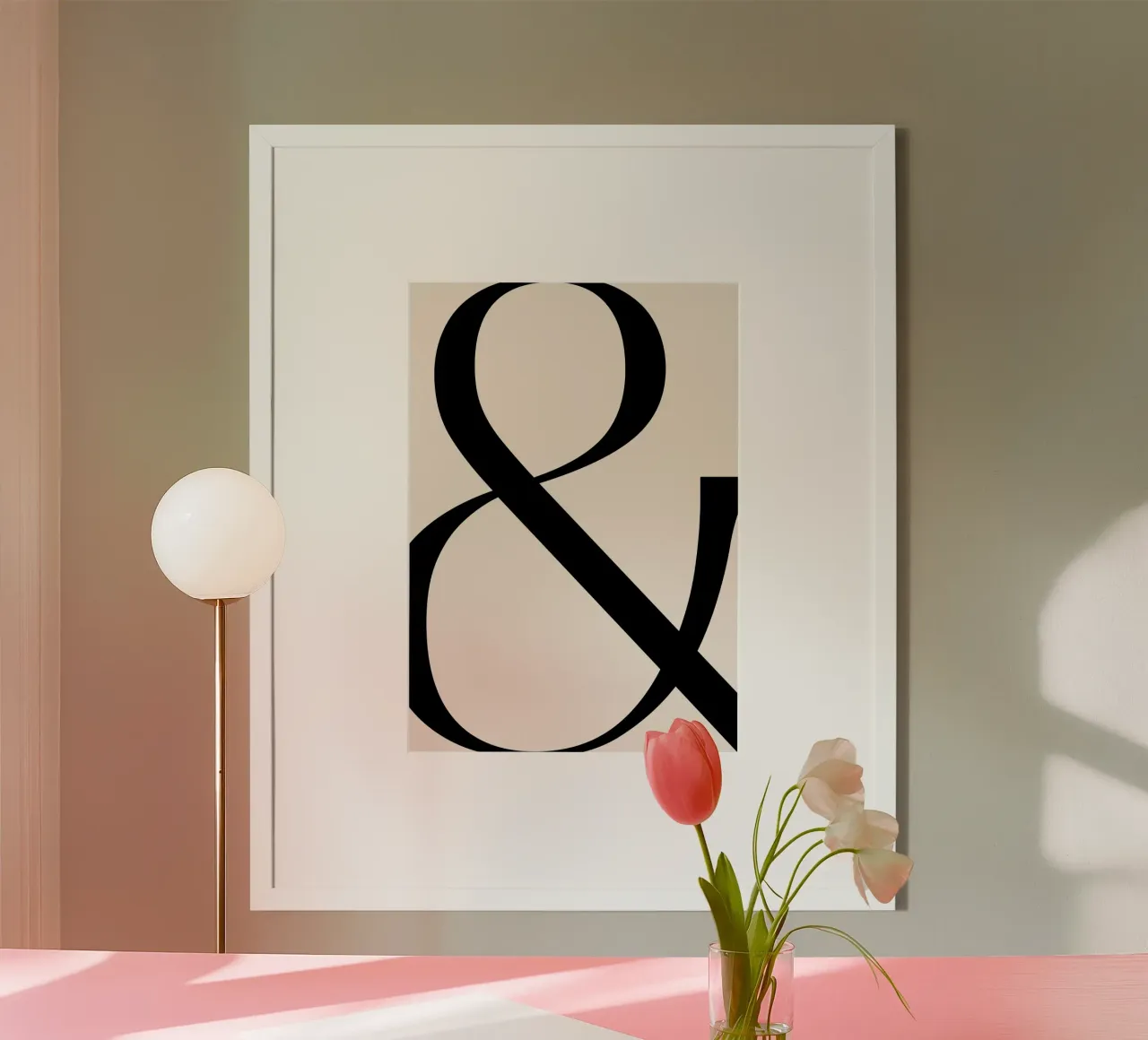 Elegant Ampersand Typographic Art Print - Minimalist Design hahnemühle by homdeco