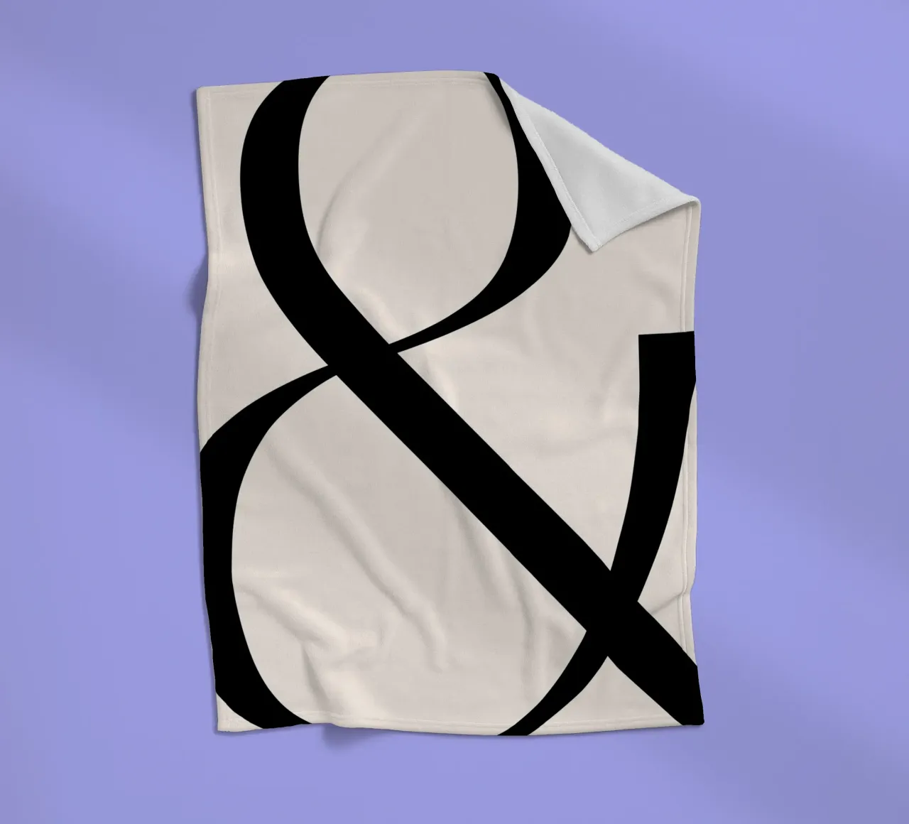 Elegant Ampersand Typographic Art Print - Minimalist Design fleece blanket by homdeco