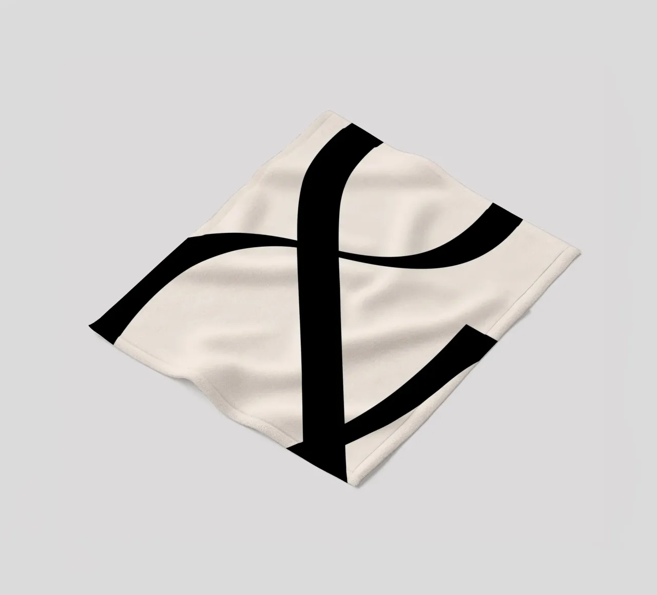 Elegant Ampersand Typographic Art Print - Minimalist Design fleece blanket by homdeco