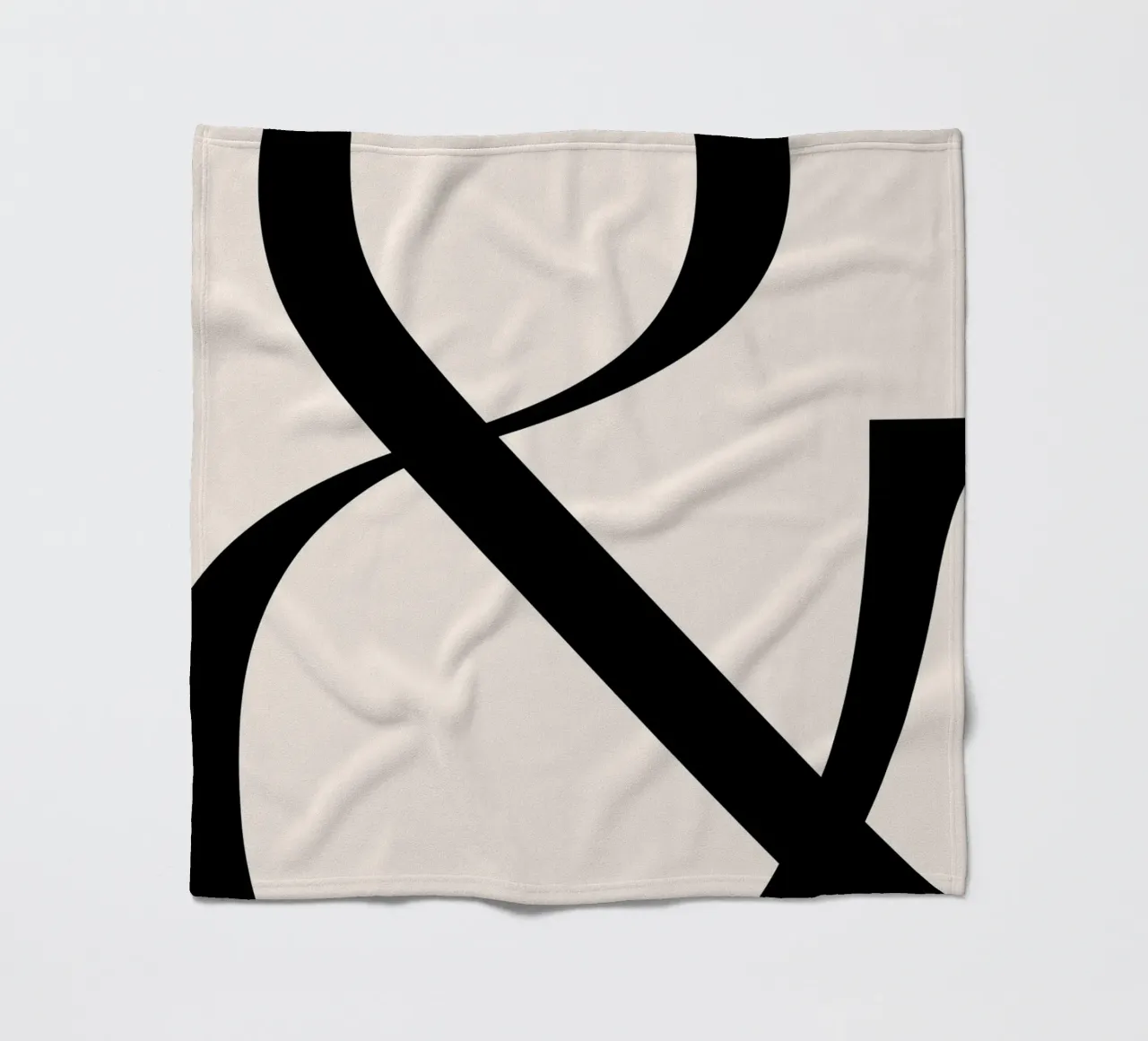 Elegant Ampersand Typographic Art Print - Minimalist Design fleece blanket by homdeco