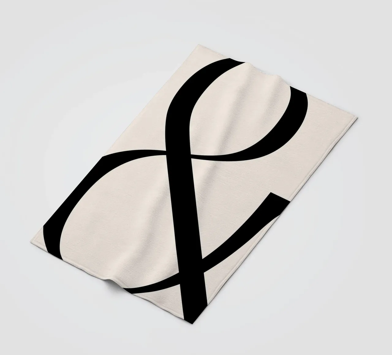 Elegant Ampersand Typographic Art Print - Minimalist Design fleece blanket by homdeco