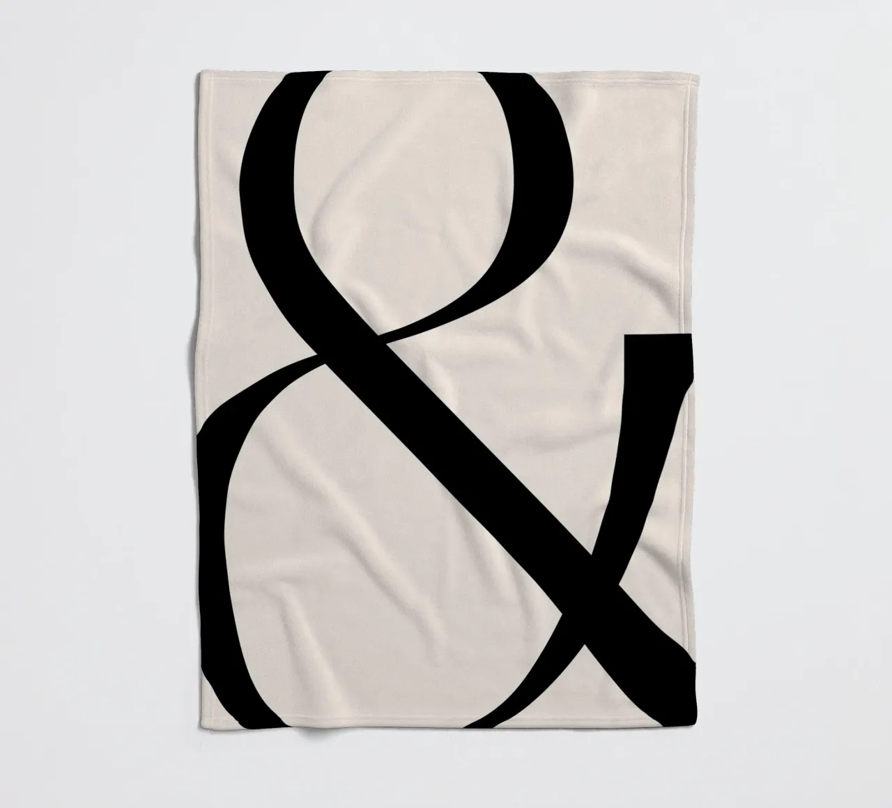 Elegant Ampersand Typographic Art Print - Minimalist Design fleece blanket by homdeco