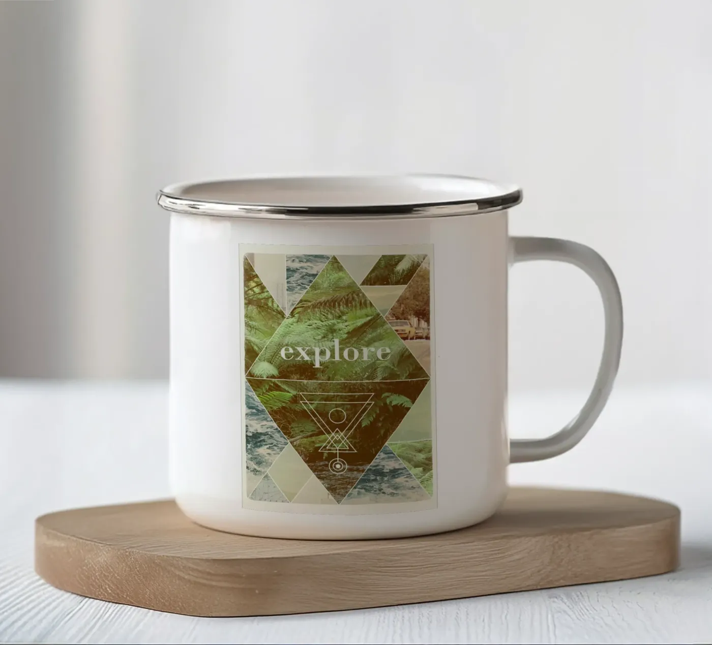 Explore II enamel mug by Florent Bodart