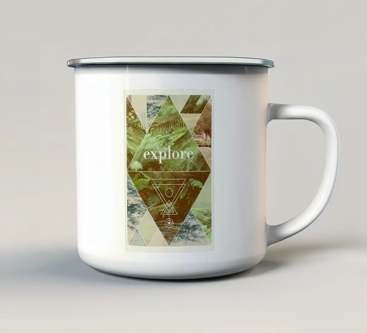 Explore II enamel mug by Florent Bodart