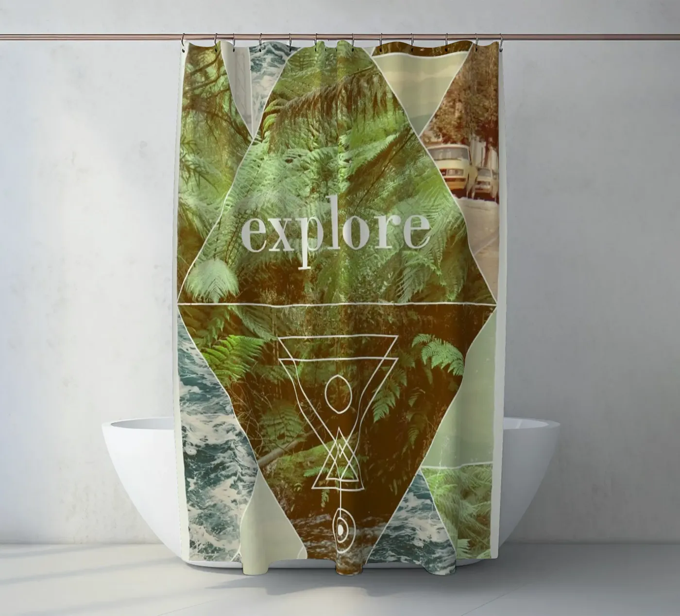 Explore II Duschvorhang von Florent Bodart