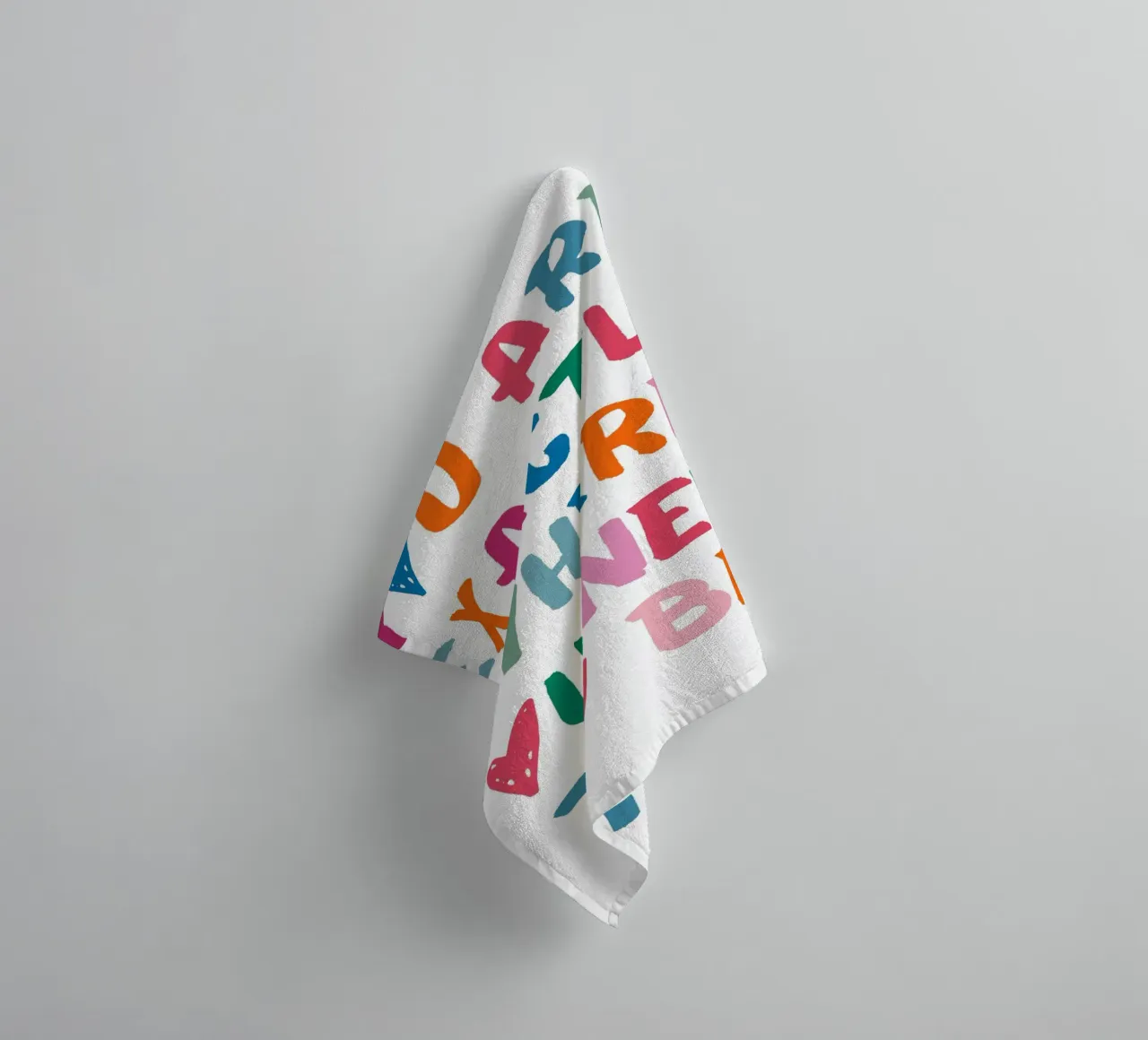 Arte positiva "Sei esattamente dove devi essere". asciugamano da bagno da homdeco