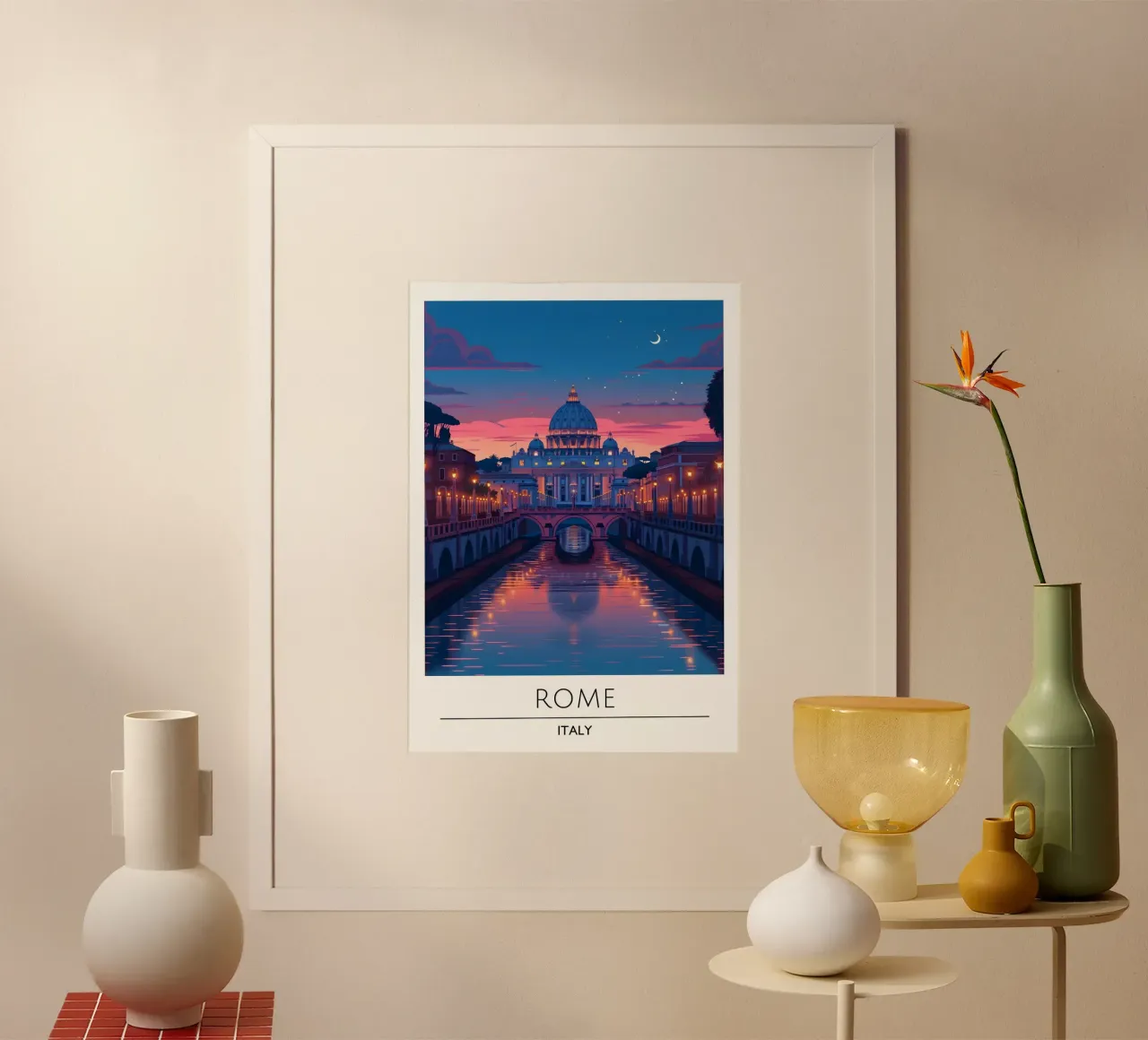 Arte positiva "Sei esattamente dove devi essere". poster con telaio in legno da homdeco