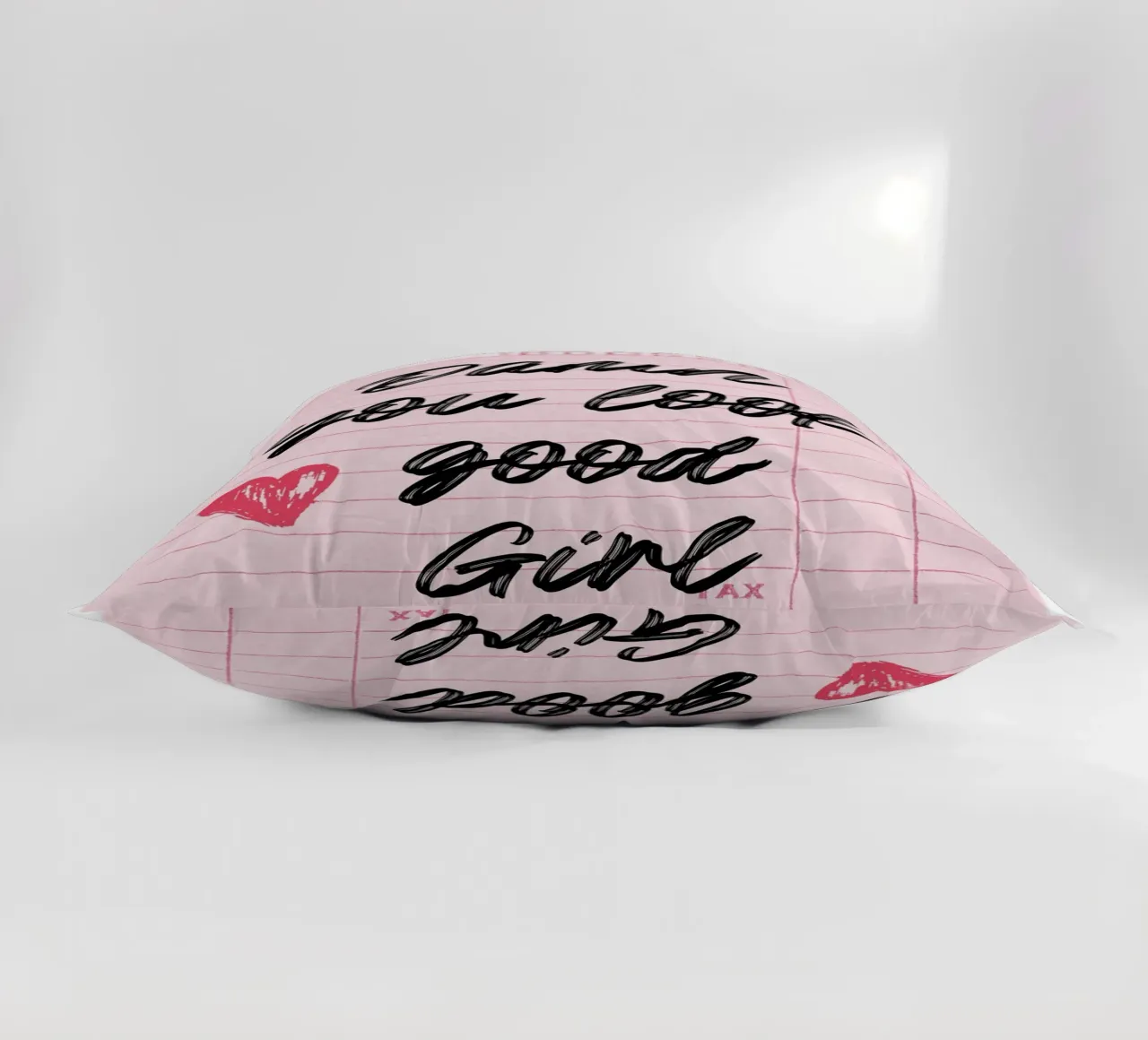 "Damn You Look Good Girl" Guest Check Art Print decorative cushion by homdeco