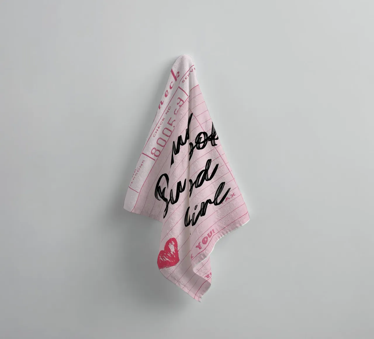 "Damn You Look Good Girl" Guest Check Art Print towel by homdeco