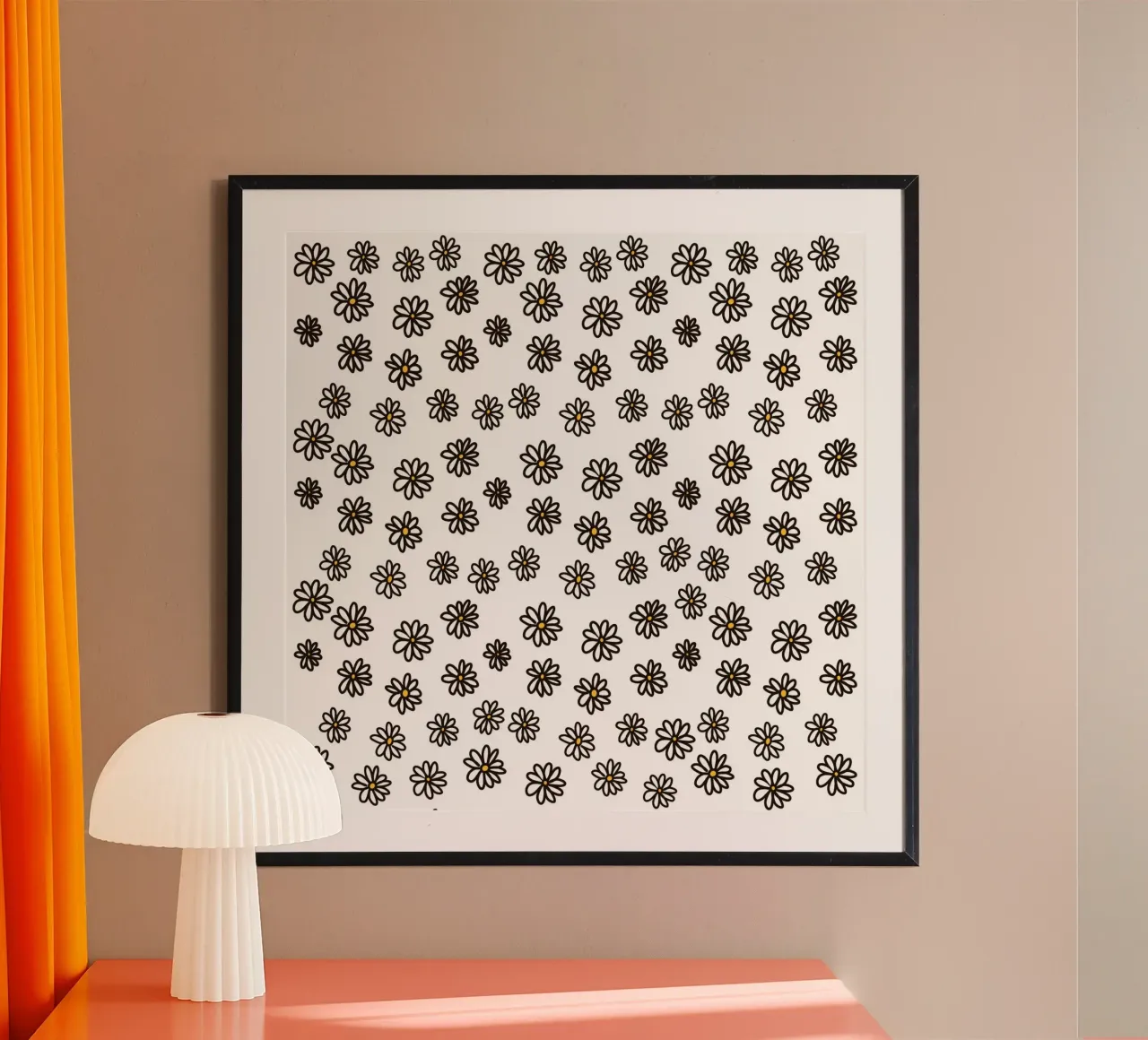 Daisies poster con telaio in legno da Marosie