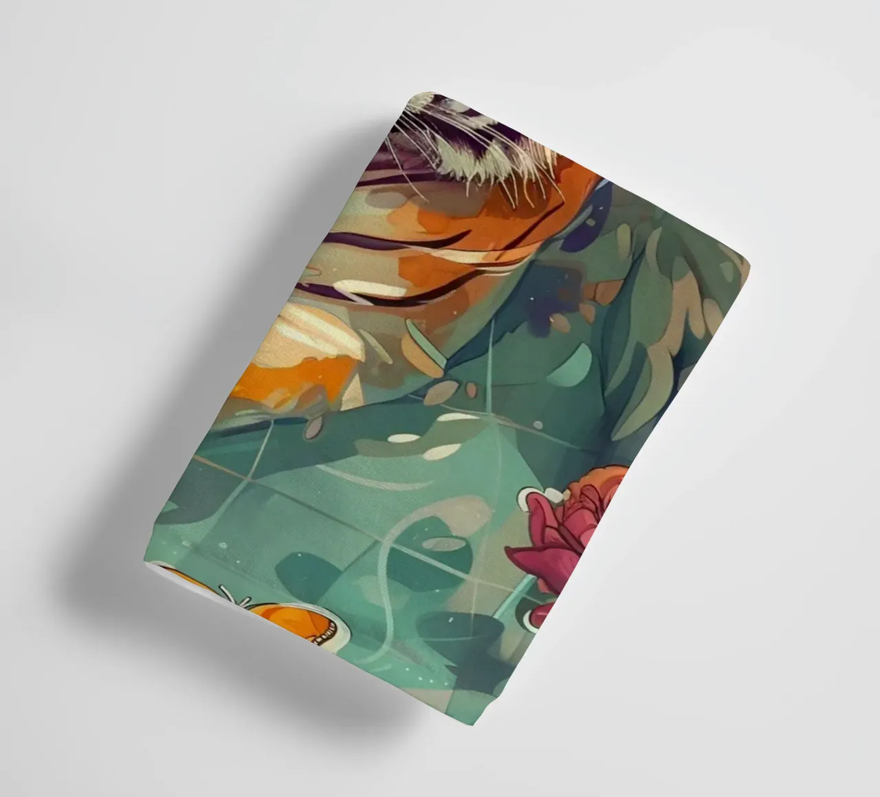 Tiger in Bathtub: Surreal Whimsical Art Print towel by homdeco