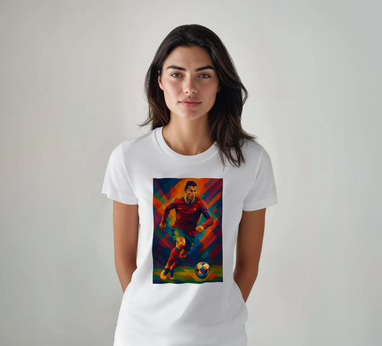 Cristiano Ronaldo dribbles the ball t-shirt by BONANZA