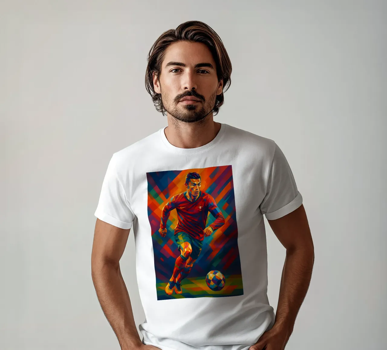 Cristiano Ronaldo dribbles the ball t-shirt by BONANZA