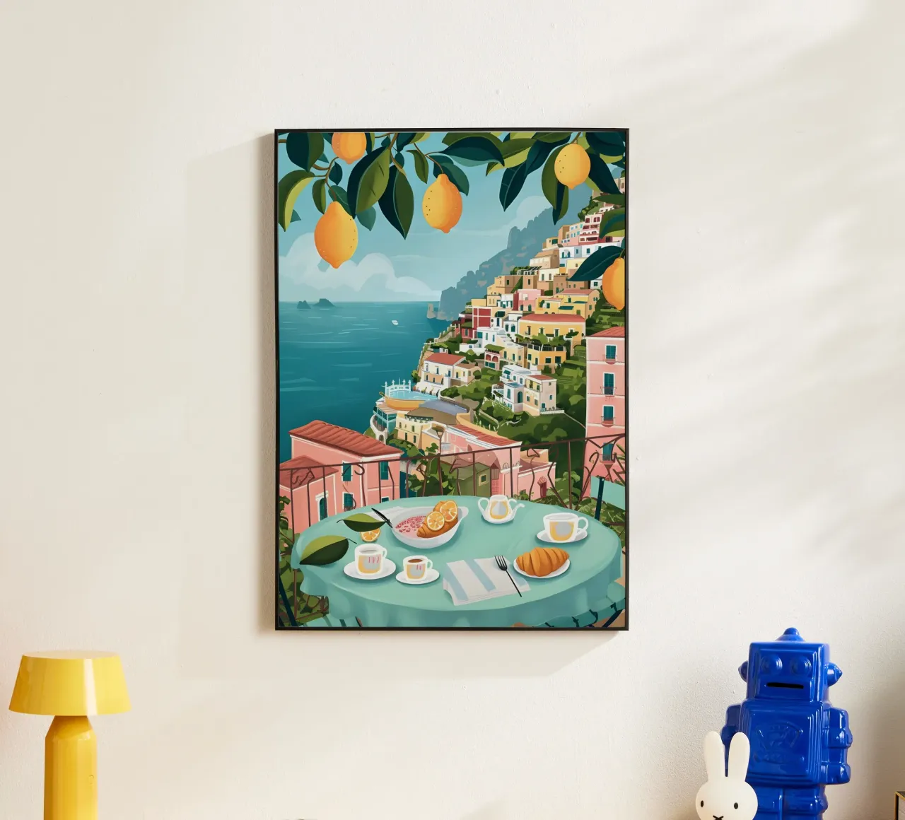 Terrazza dei limoni di Positano: Colazione d'arte in costiera alluminio dibond da homdeco