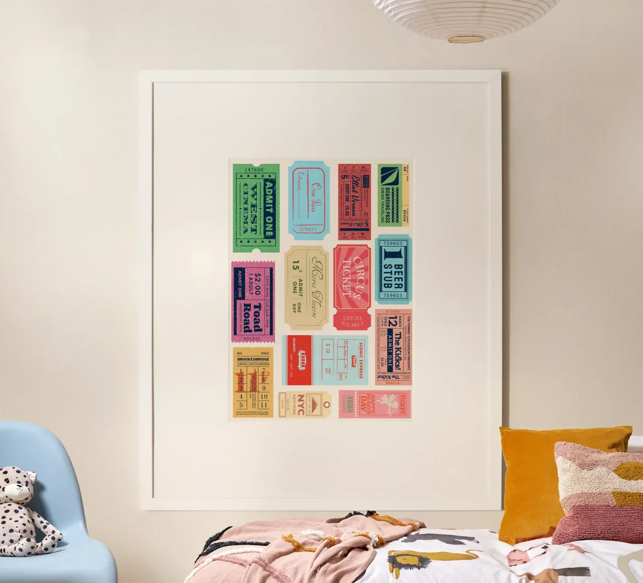Biglietti d'ingresso vintage: Collezione di arte pop retrò carta hahnemühle da homdeco
