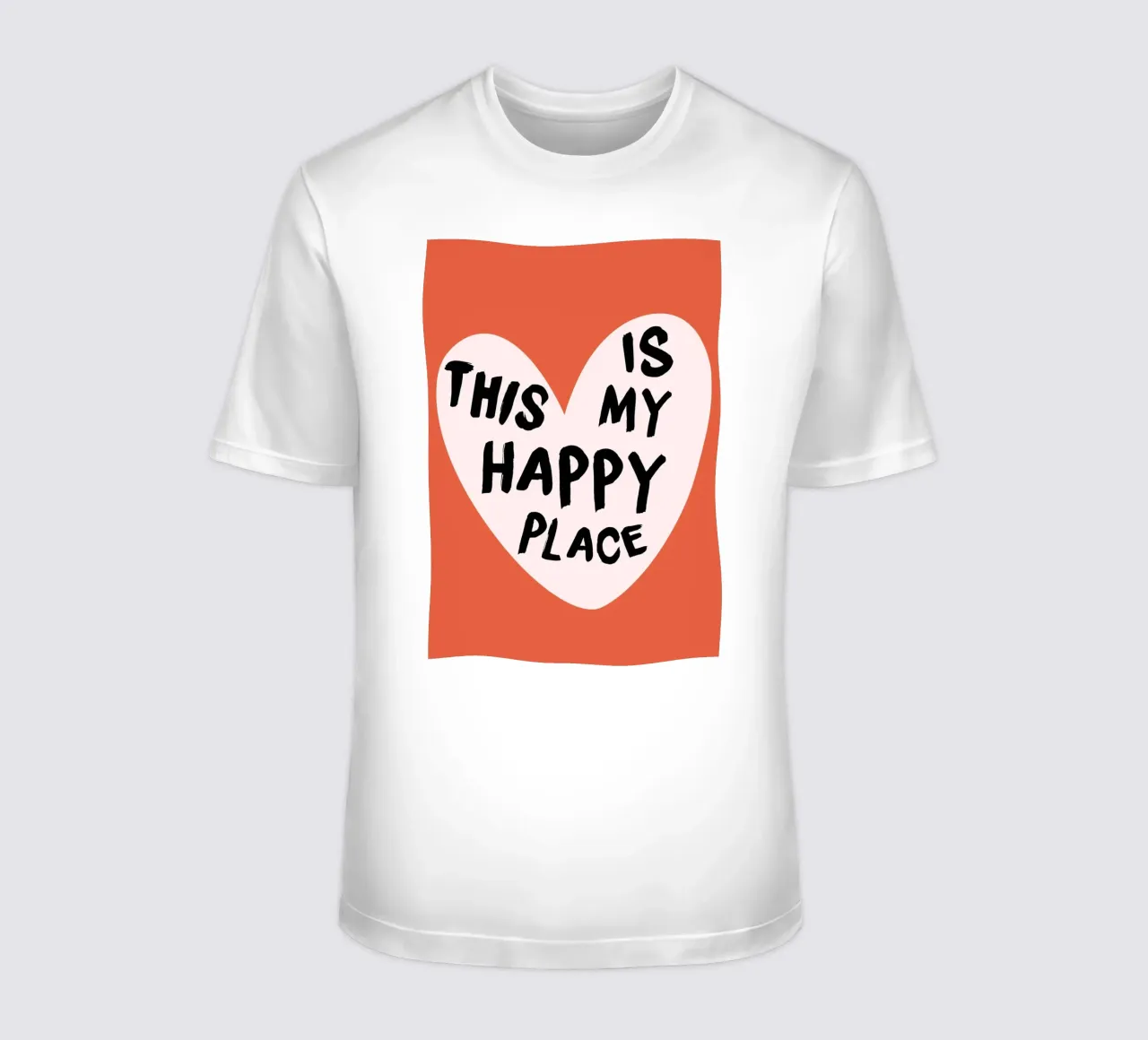 "Hartverwarmende kunstdruk "This Is My Happy Place t-shirt van homdeco