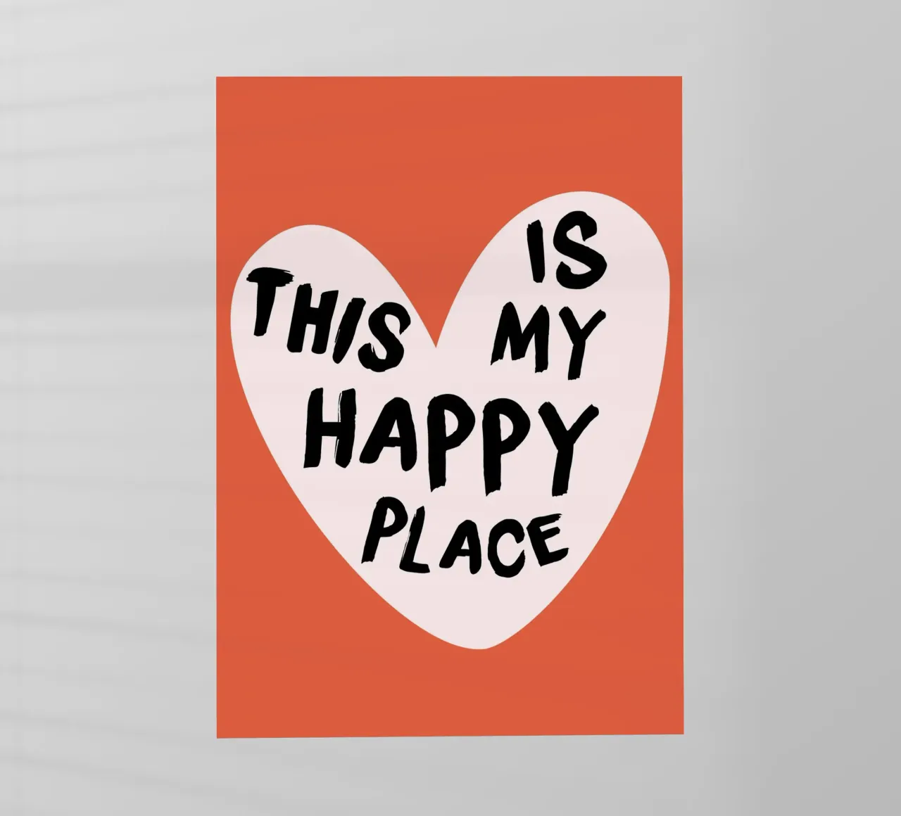 "This Is My Happy Place" Herzerwärmender Kunstdruck Backlit Folie von homdeco
