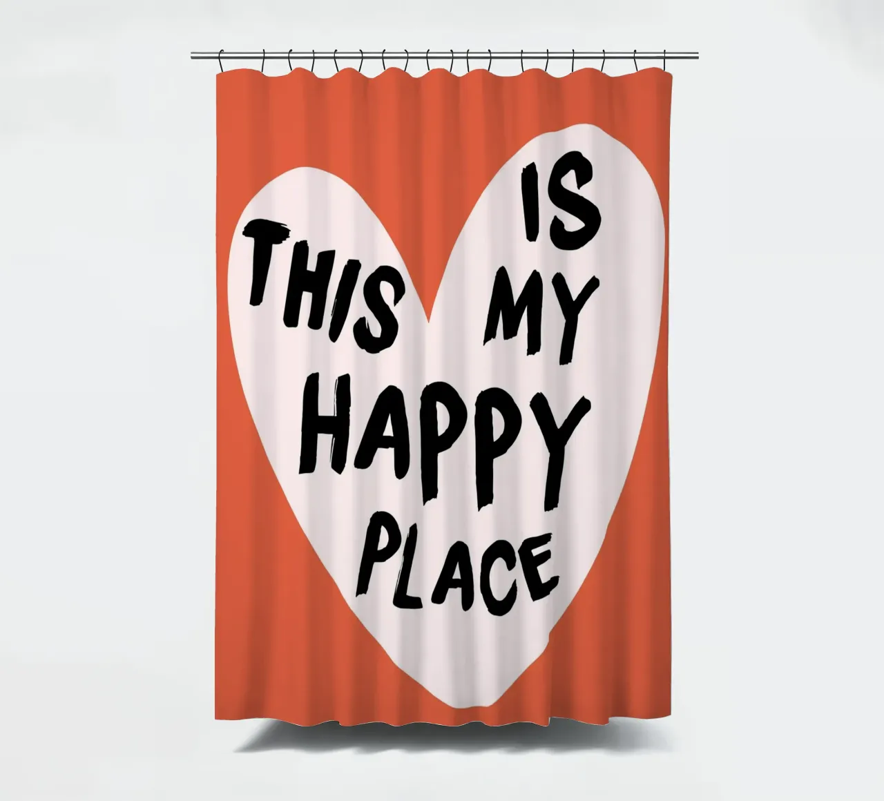 "This Is My Happy Place" Heartwarming Art Print shower curtain by homdeco