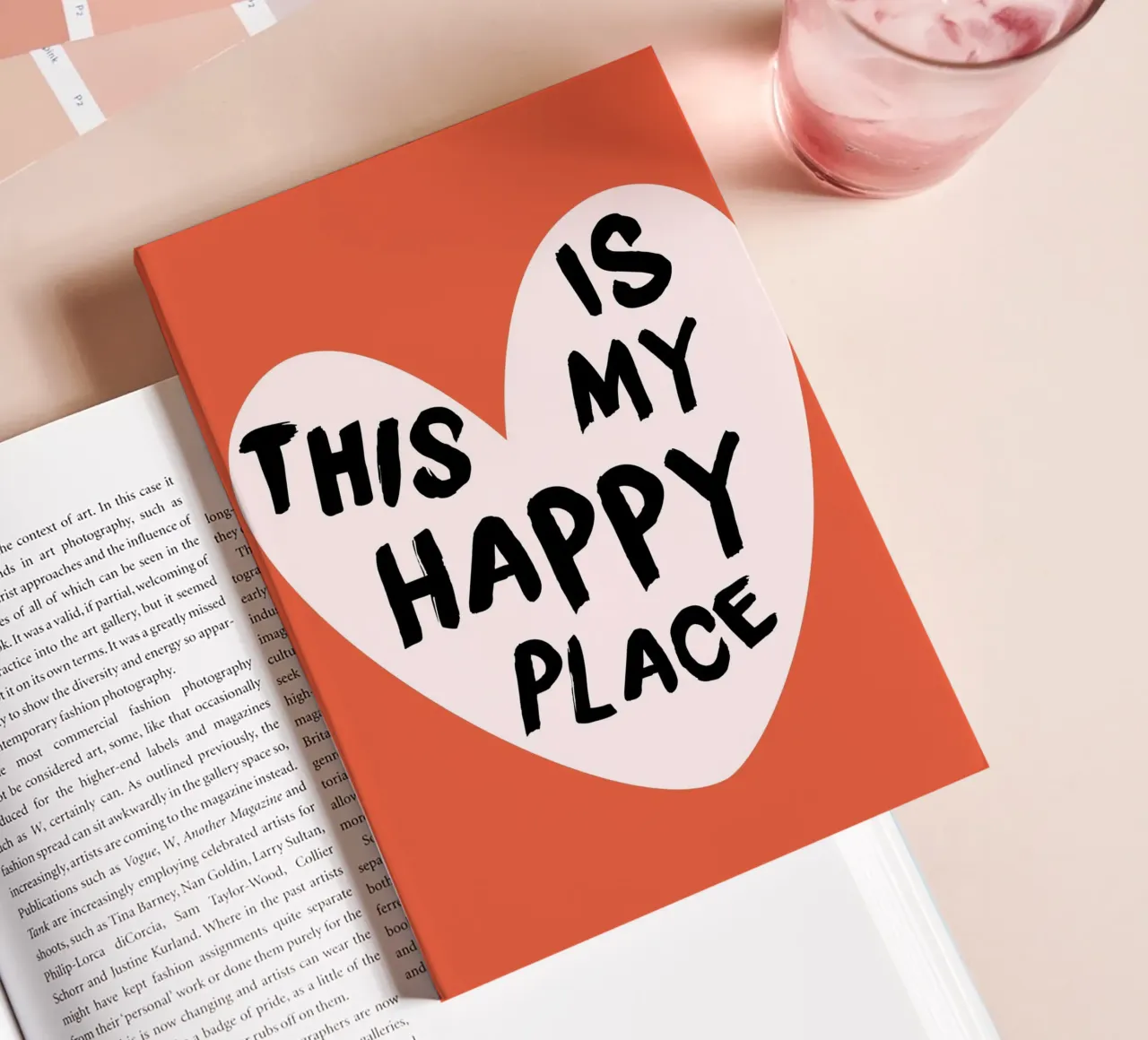 Impression d'art "This Is My Happy Place" qui réchauffe le cœur carnet de notes de homdeco